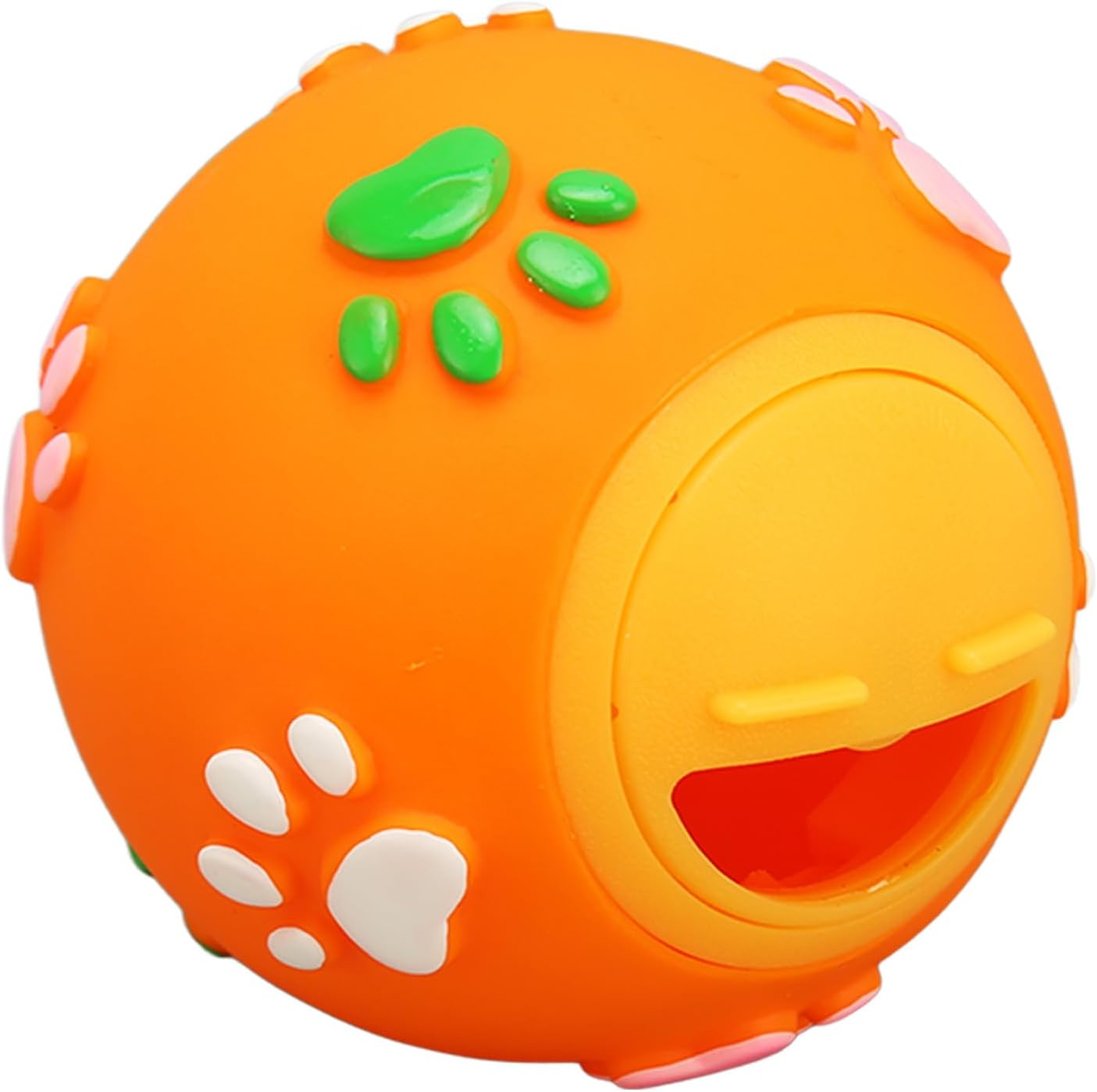 EVTSCAN Squeaky Dog Chew Ball Toy, Dog Treat Dispensing Ball, Puppy Chew Toys for Teething, Puppy Behavioral Training Aid Toy Dog Stuff image number 5