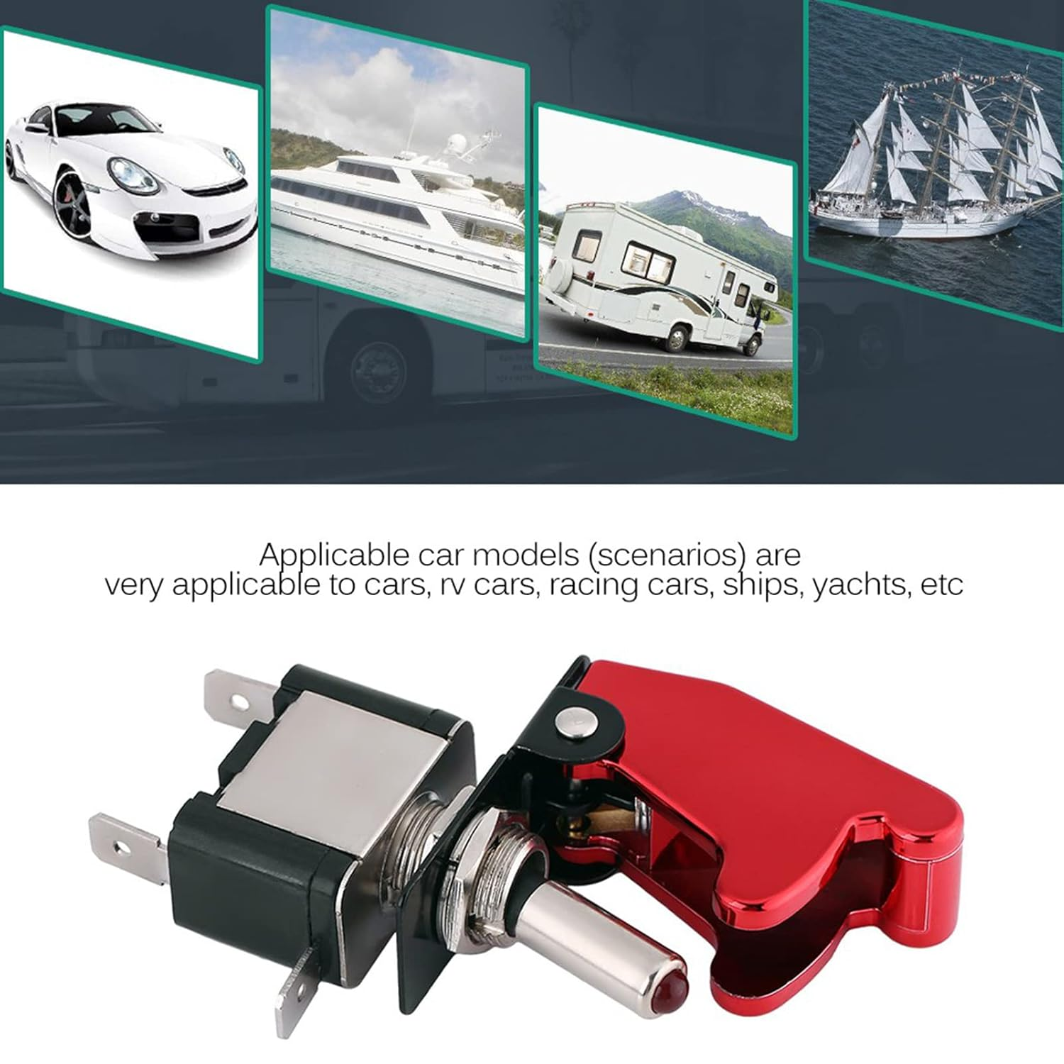 Led Ignition Switch Light Switch Racing Car Toggle Switch Replacement for Broken Switch Professional Racing Car Use image number 4