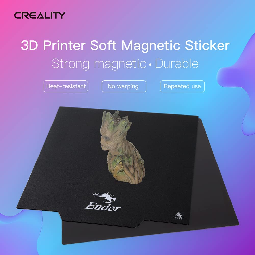 Official Creality Ender3 Magnetic Sticker with Edge (235 * 235Mm), Ultra-Flexible Removable Magnetic 3D Printer Build Surface Heated Bed Cover for Ender 3 V2/Ender 3 Pro/Ender 5 3D Printer image number 2
