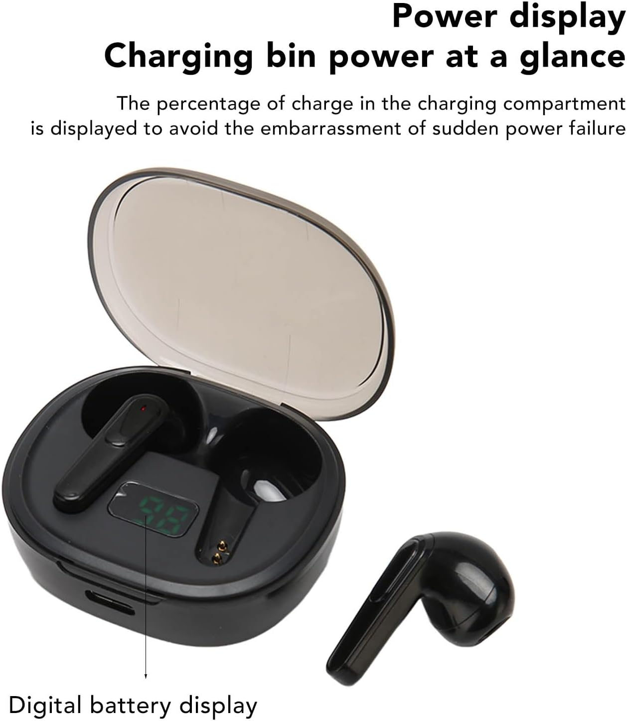 Generic Earphones, 5.3, IPX7, Waterproof, Wireless, with 400 Mah Charging Case, 10 Meters Stable Transmission, Generic2G8Hr9Eaw5 image number 5