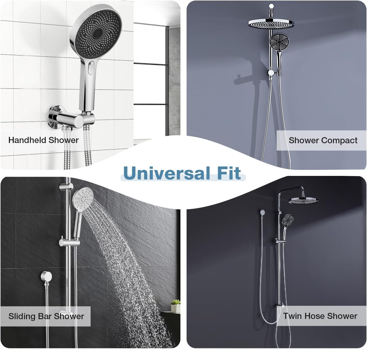 2M Shower Hose Replacement, AU Standard Stainless Steel Flexible Hose with Anti-Twist Design, Universal Fit image number 3