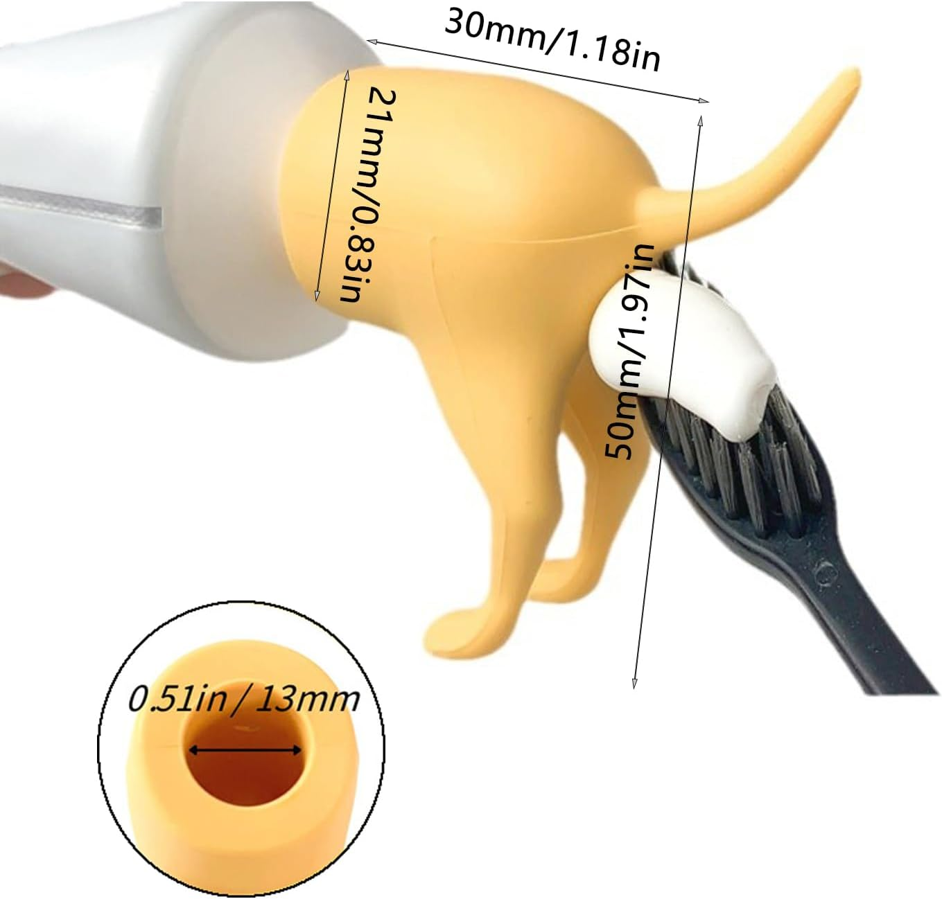 Pack of 4 Creative Toothpaste Dispenser Caps Dog Toothpaste Dispenser Poop Dog Butt Toothpaste Attachment Funny Toothpaste Squeezer Toothpaste Attachment for Children and Adults Funny Gifts image number 5