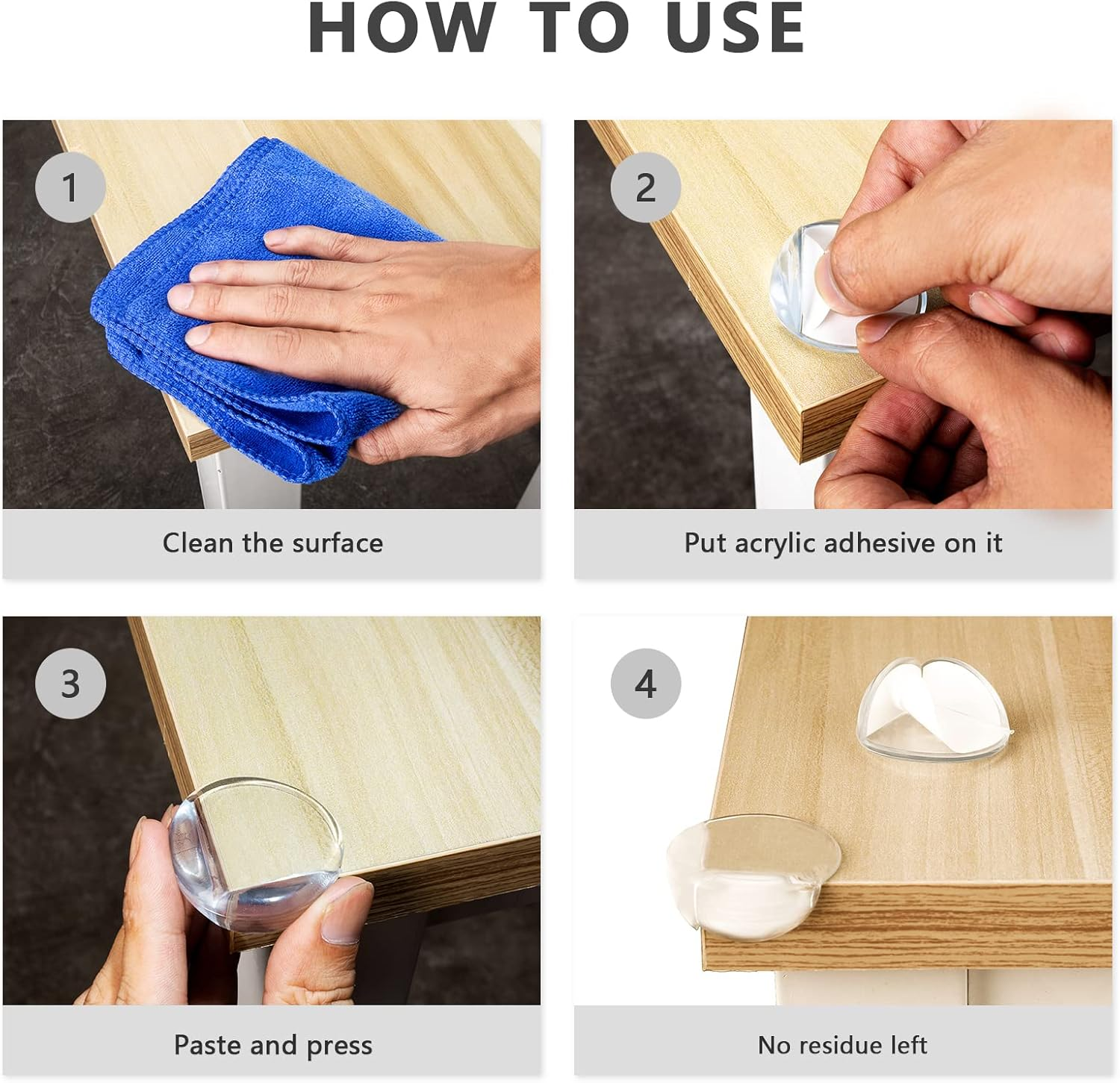 Table Corner Protector Guards for Baby Safety&pound;&not;Protectors Guards - Furniture Corner Guard & Edge Safety Bumpers - Baby Proof Bumper & Cushion to Cover Sharp Furniture & Table Edges