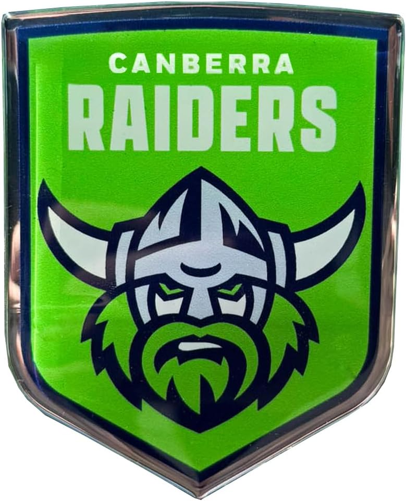 Fan Emblems Raiders Car Decal &bull; Canberra Raiders Clear Resin Coated Chrome Auto Sticker - Size: 97 X 76 X 2Mm &bull; Officially Licensed NRL Car Accessories image number 2