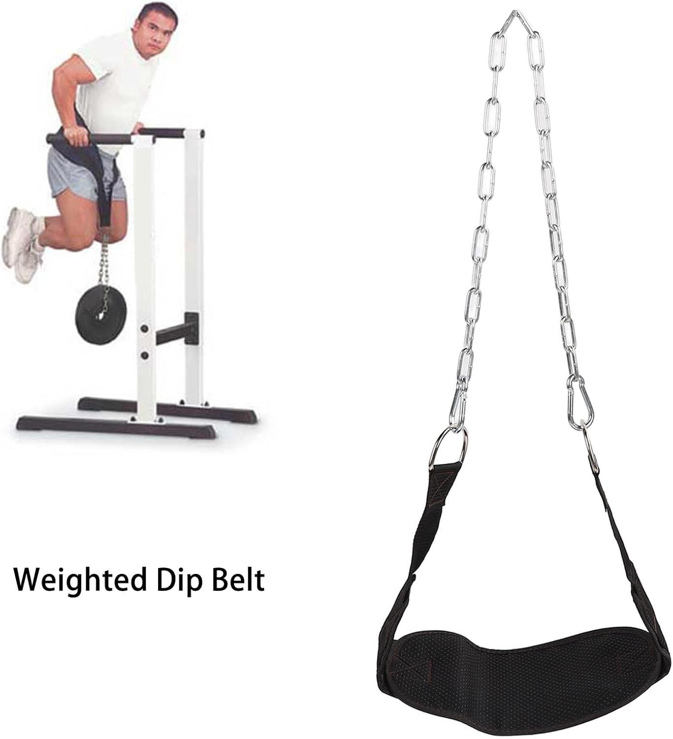 Weighted Dip Belt, Strength Training Soft Dip Belt Tear Resistant for Weightlifting for Pull Up image number 3
