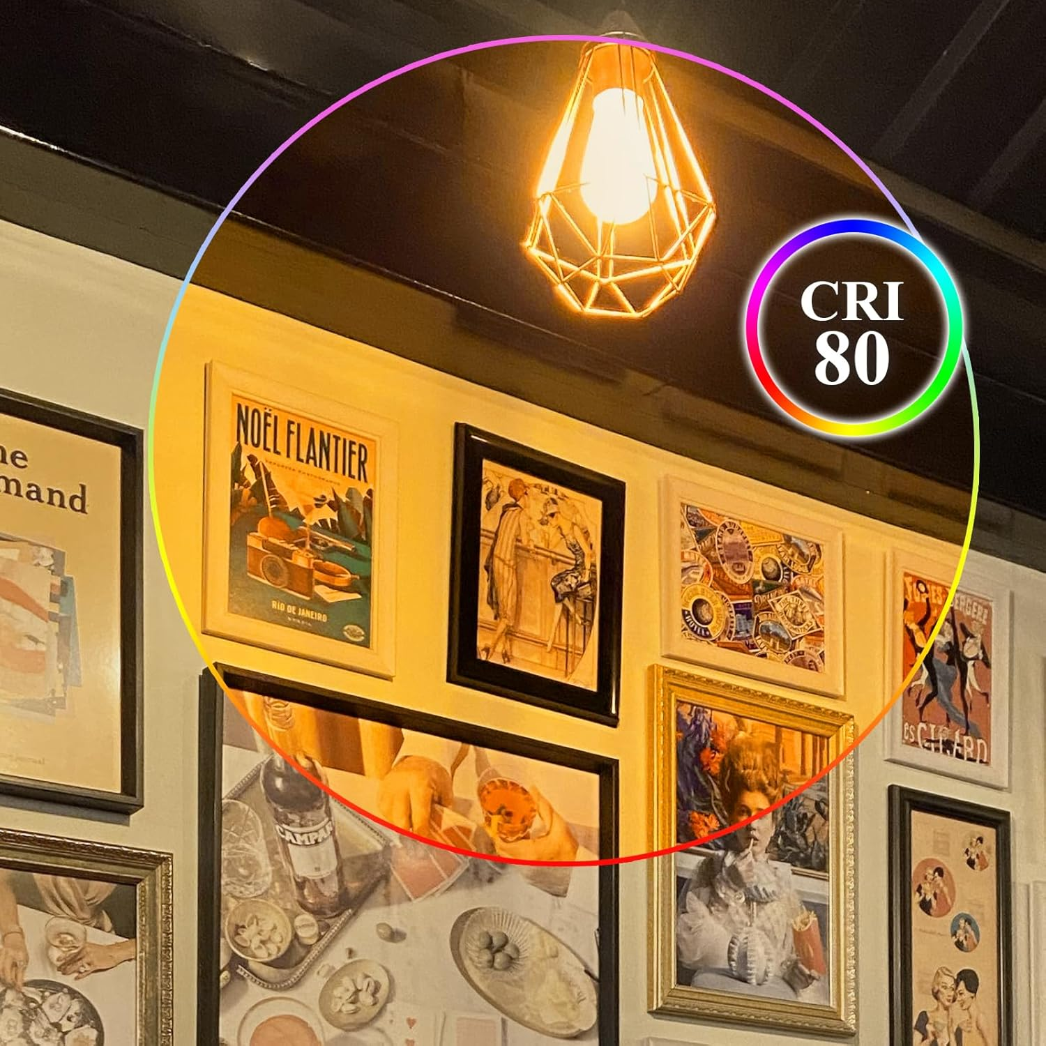 Dicuno Vintage Light Bulb B22, Bayonet Edison Light Bulb, Warm White 2700K, 6W Equivalent to 60W, 810LM, Filament Clear LED Bulb, Non-Dimmable, Pack of 6 image number 5