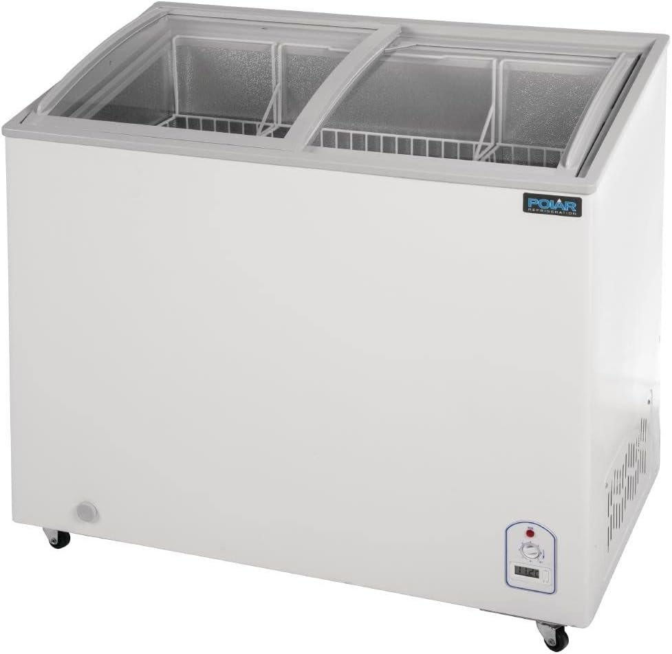Polar G-Series Display Chest Freezer, 200 Liter Capacity, Silver