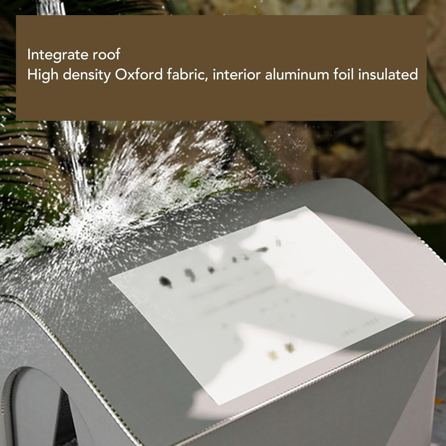 Cat House for Outdoor Cats, Winter Warm Waterproof Insulated Outdoor Cat Shelter, Elevated Outdoor Cat House, Weatherproof Enclosed Tent Insulated Shelter (Gray) - Grey image number 6