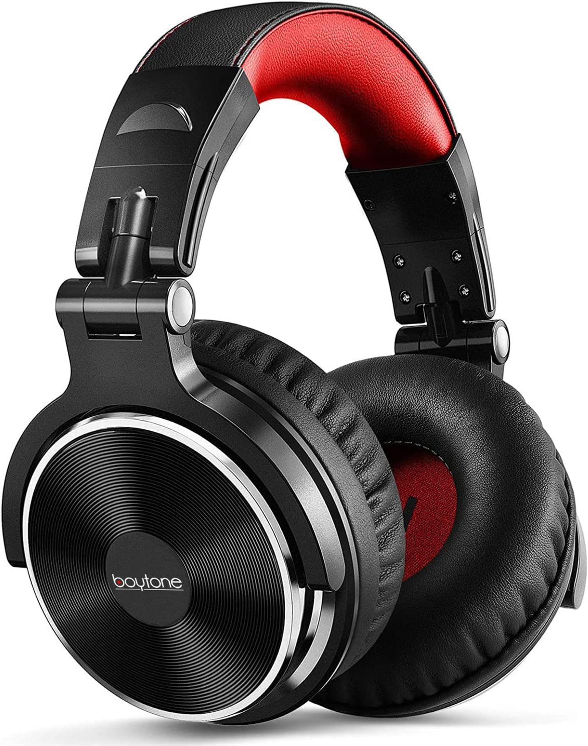 Boytone BT-10RD Wired over Ear Headphones Studio Monitor & Mixing DJ Stereo Headsets with 50Mm Drivers and 1/4 to 3.5Mm Audio Jack for Audio Mixer Computer, Phone, Guitar, Laptop, Amplifier image number 1