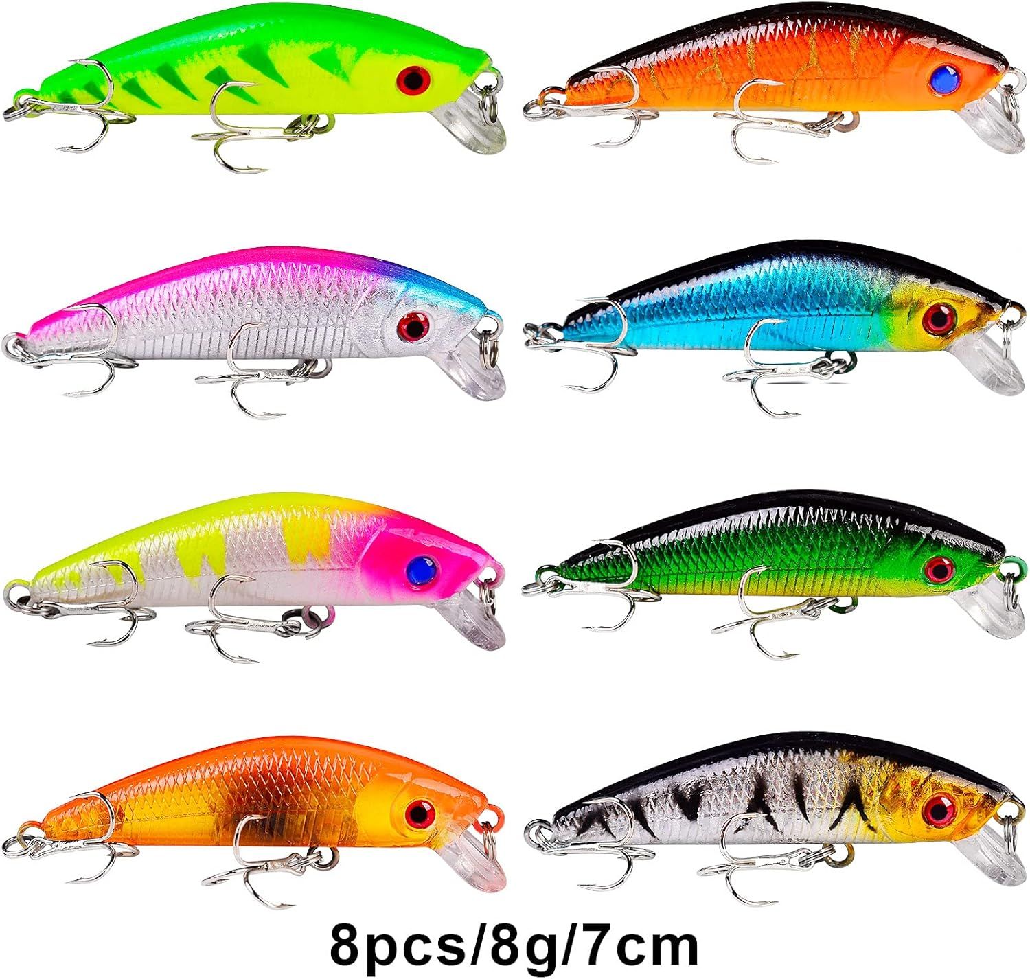 BAIKALBASS Bass Fishing Lures Kit Set Topwater Hard Baits Minnow Crankbait Pencil VIB Swimbait for Bass Pike Fit Saltwater and Freshwater - 008-53Pcs image number 3