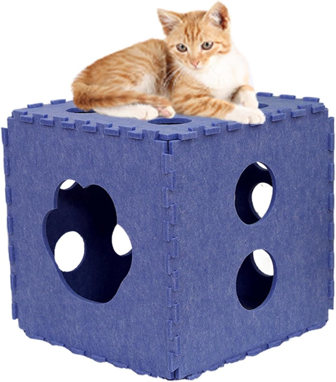 Cat House - Breathable Puzzle Shape Cat Bed Cave,Cat Hideaway, Indoor Cat Cube, Washable Scratching Board for Puppy & Kitten under 11-22 Pounds image number 3