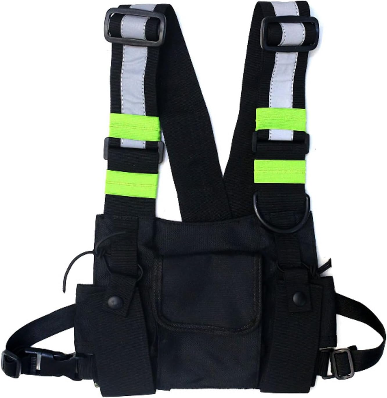 Maizoon Multifunctional Unisex Chest Bag Reflective Vest Two-Way Radio Talkie Hands-Free Suitable for Running and Hiking