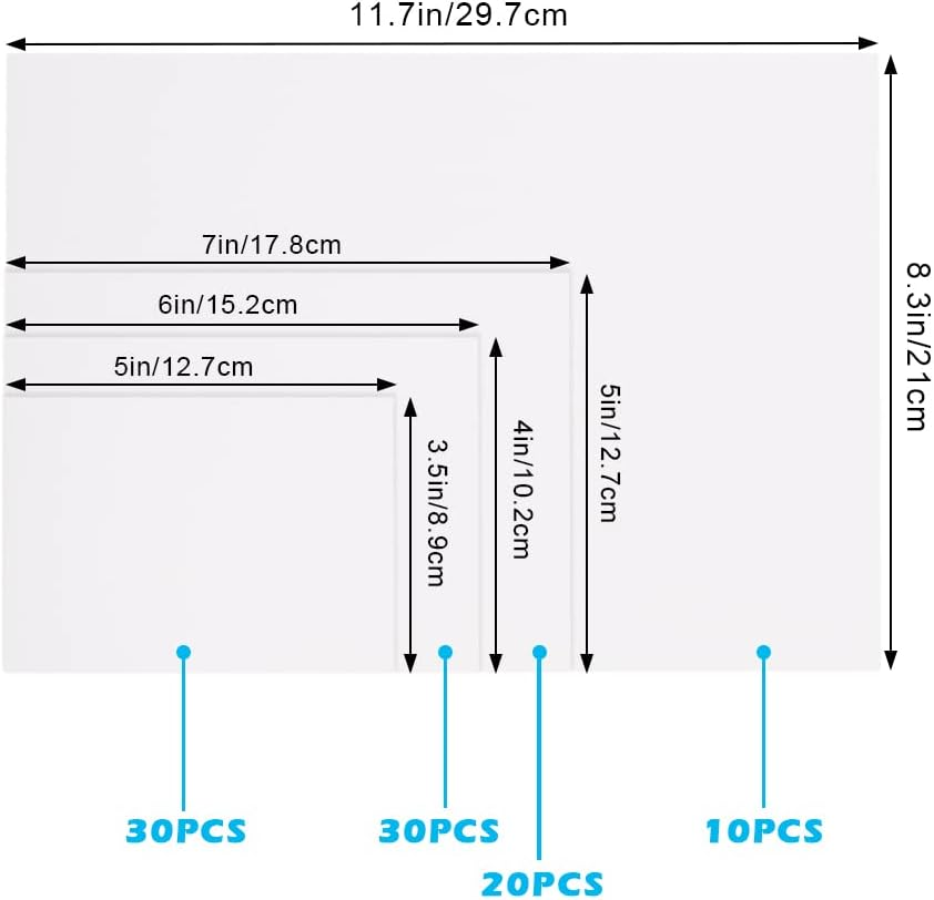 Yitexin 4 Sizes Photo Paper, 200Gsm High Glossy White Photographic Paper, Advanced Picture Paper for Inkjet Printer (90 Sheets, 3.5 X 5 Inch, 4 X 6 Inch, 5 X 7 Inch, 8.3 X 11.7 Inch) (4 Sizes) image number 3