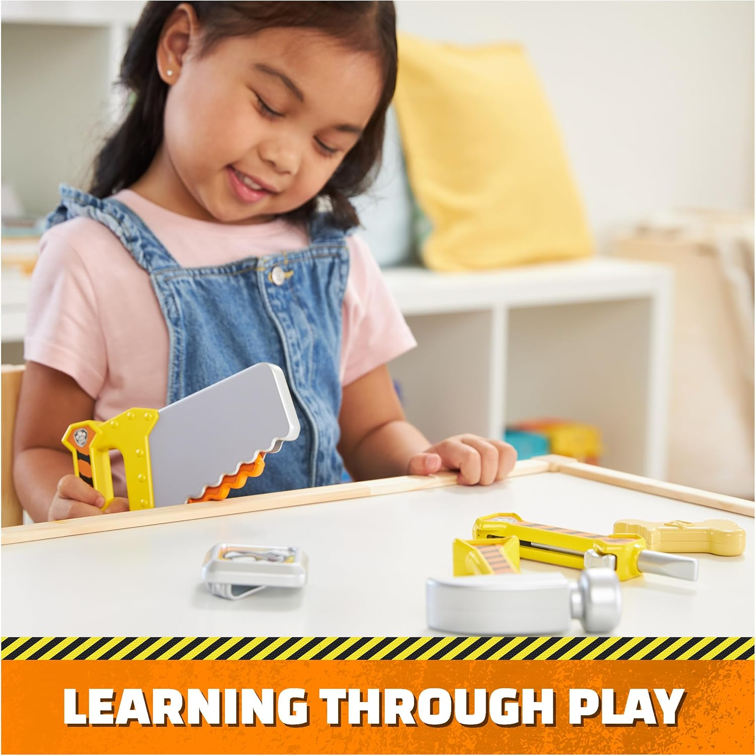 Rubble & Crew, Rubble&rsquo;S Construction Tool Belt, with 6 Piece Kids Tool Set, Pretend Play Costume with Kids Toys for Ages 3 and Up image number 6