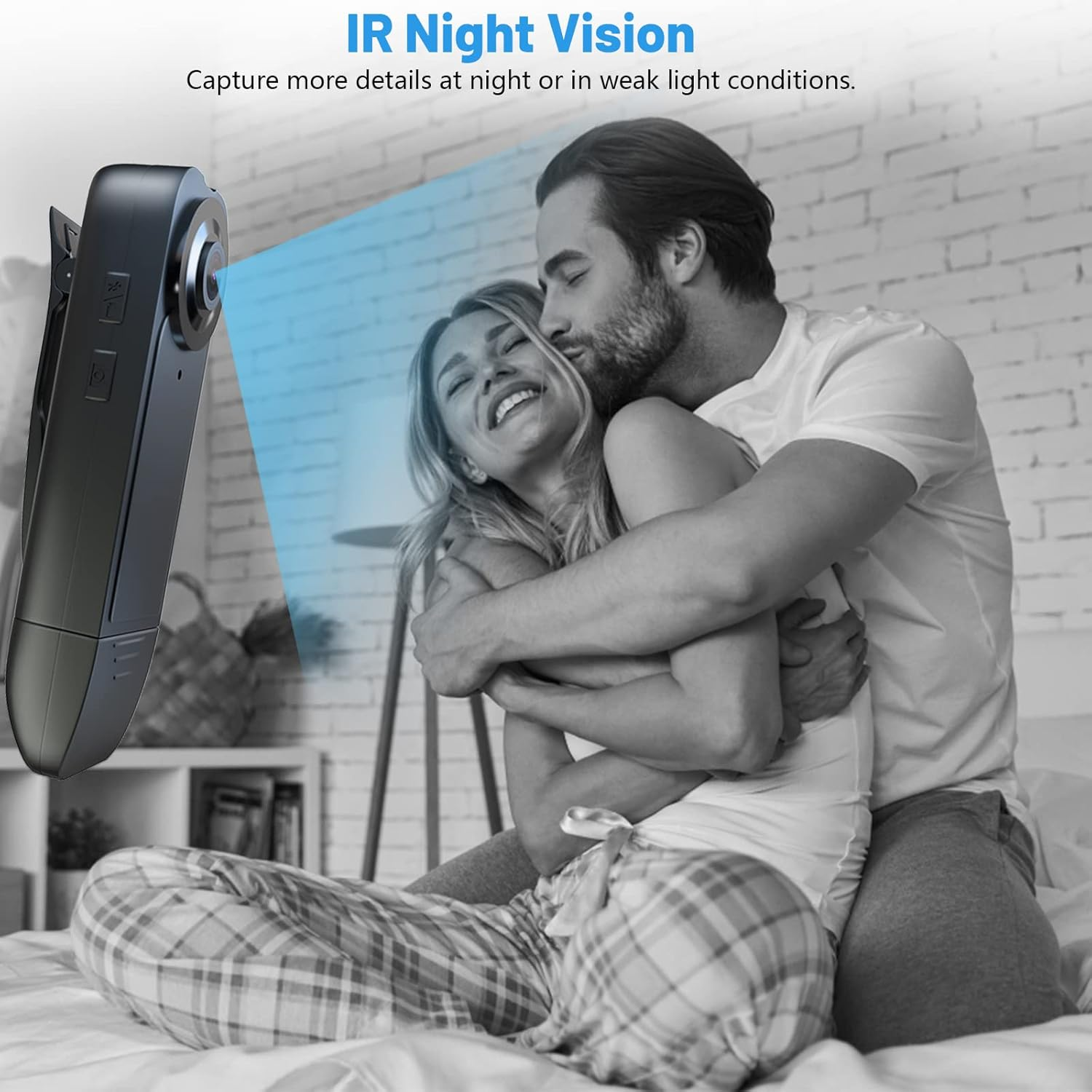 Asdraw Mini Body Camera 【Upgrade】 64GB 1080P HD Body Camera Wearable Camcorder with Night Vision IR & Loop Record, 4-6 HR Battery Life for Daily Records, Cycling, Delivery/Serving Jobs image number 1