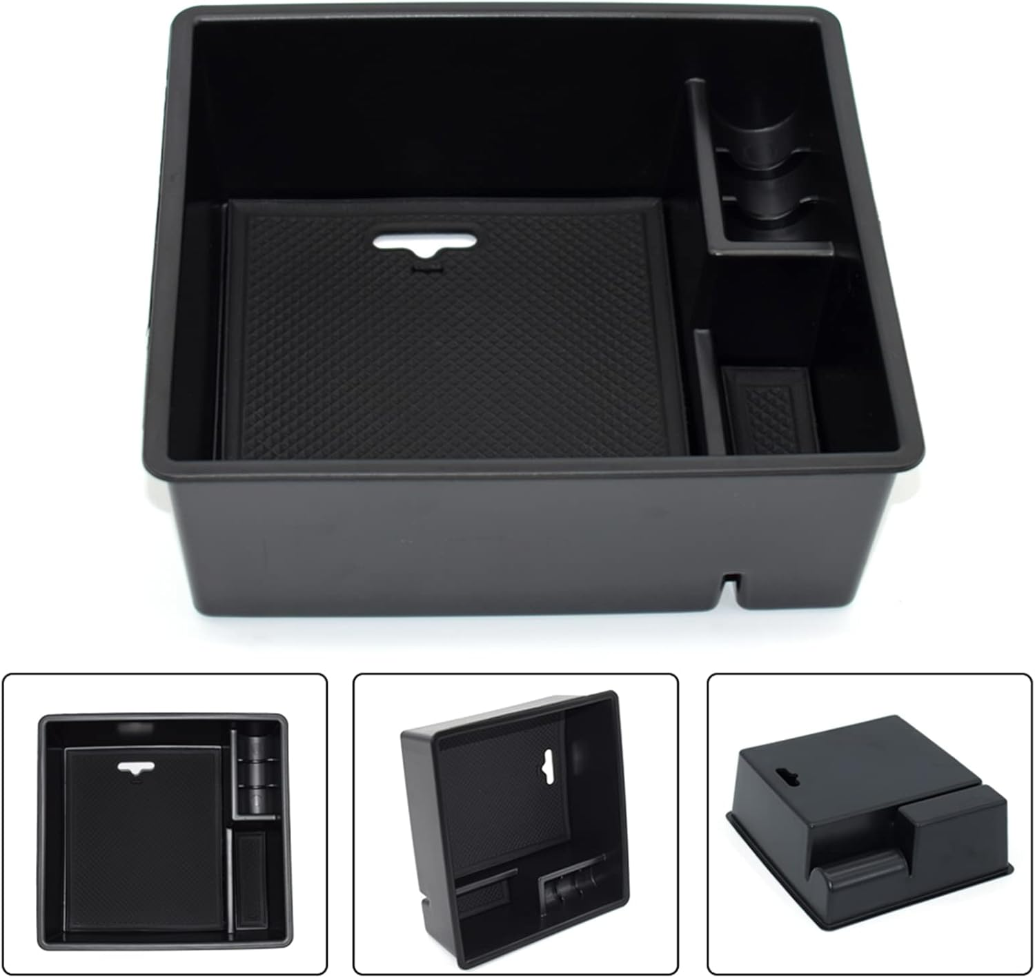 AUTOXBERT Center Console Organizer Tray Armrest Storage Box for Toyota Fortuner Hilux 2004-2015 image number 5