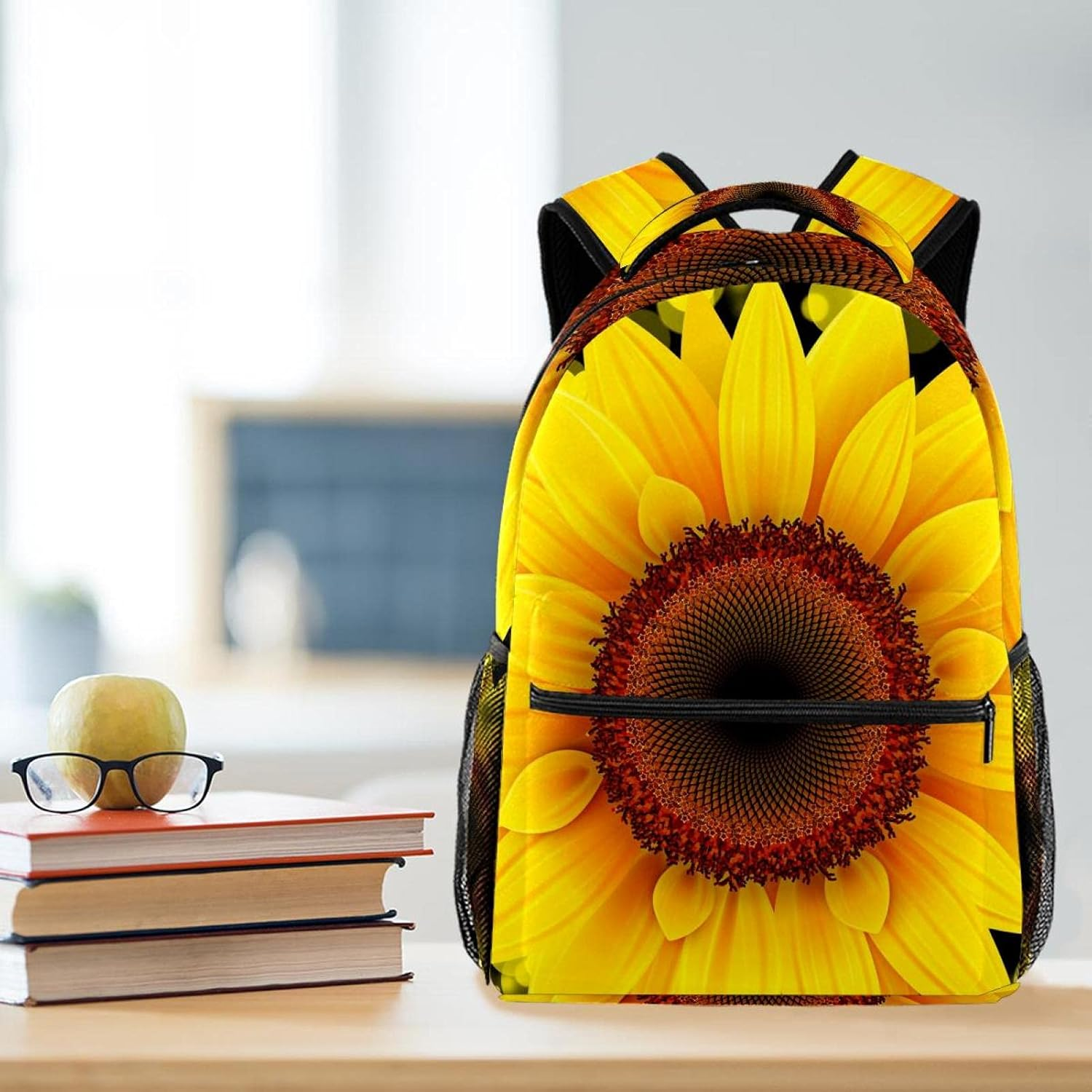Nature Sunflower Backpack Students Shoulder Bags Travel Bag College School Tote Backpacks image number 2