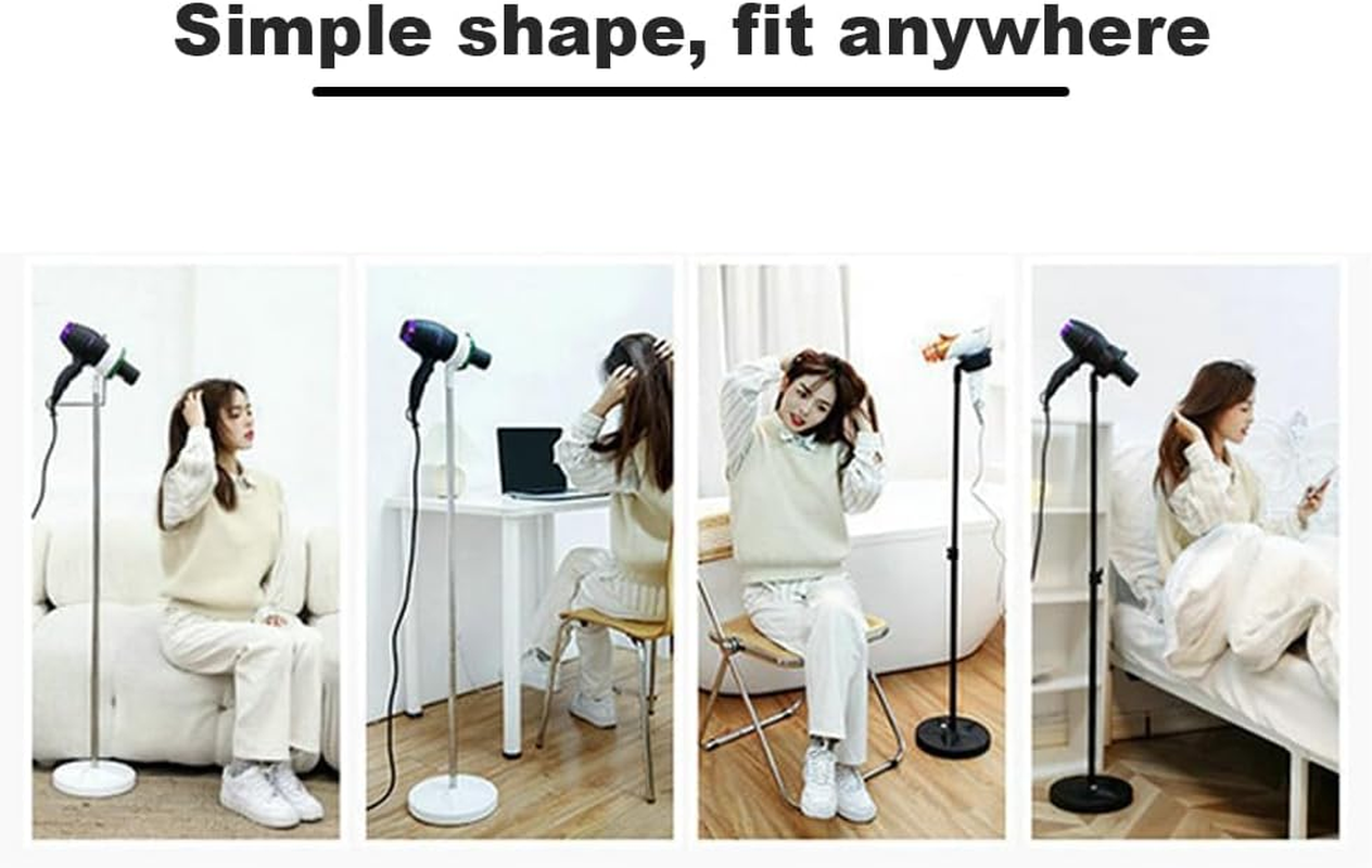 Hair Dryer Stand, 180 Degree Rotating Lazy Hair Dryer Stand, Lazy Stand Floor Hair Dryer Stand, Adjustable Height Hair Dryer Holder, Hands Free Hair Dryer Stand Holder Free Your Hands image number 4