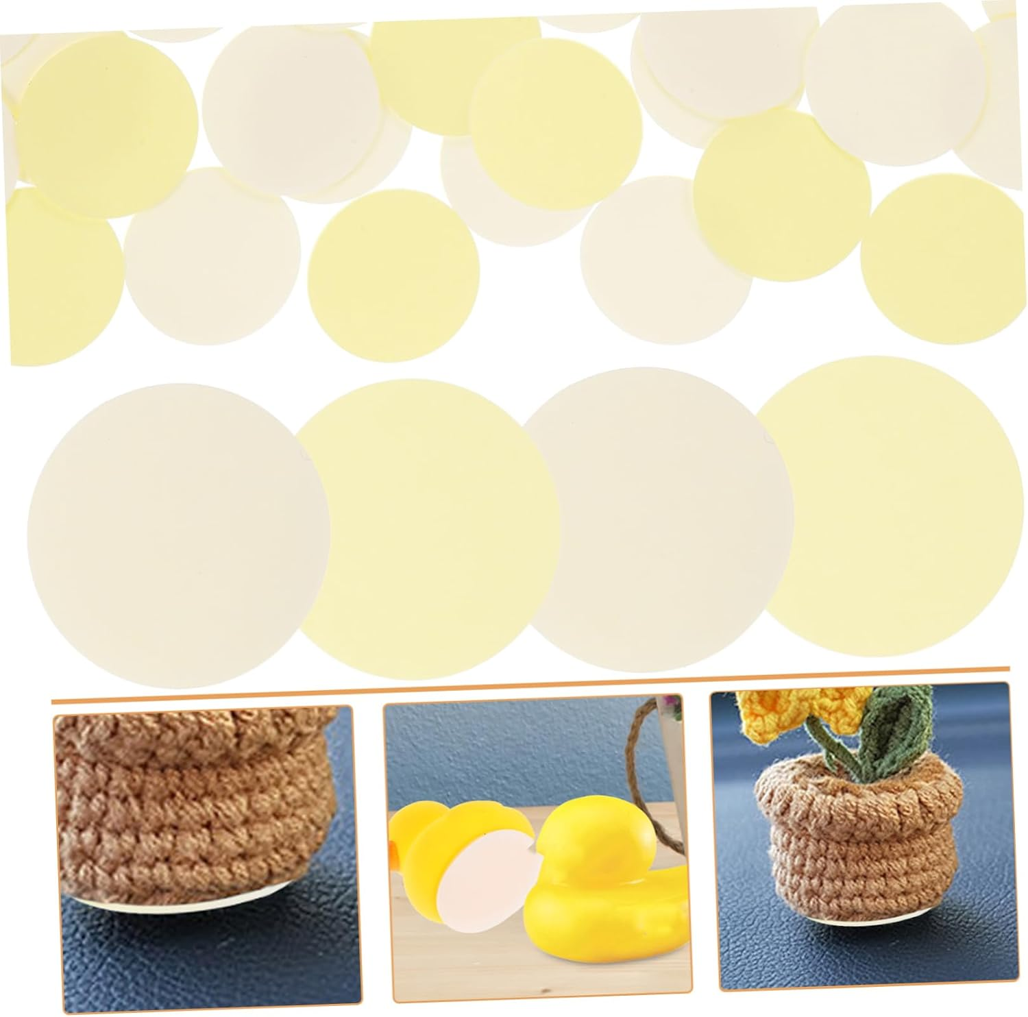 Hohopeti 24Pcs Double Sided round Pads Adhesive Mounting Stickers for Home Car Use and Easy to Use Double Sided Tape for Fixing Ornaments and Accessories image number 5