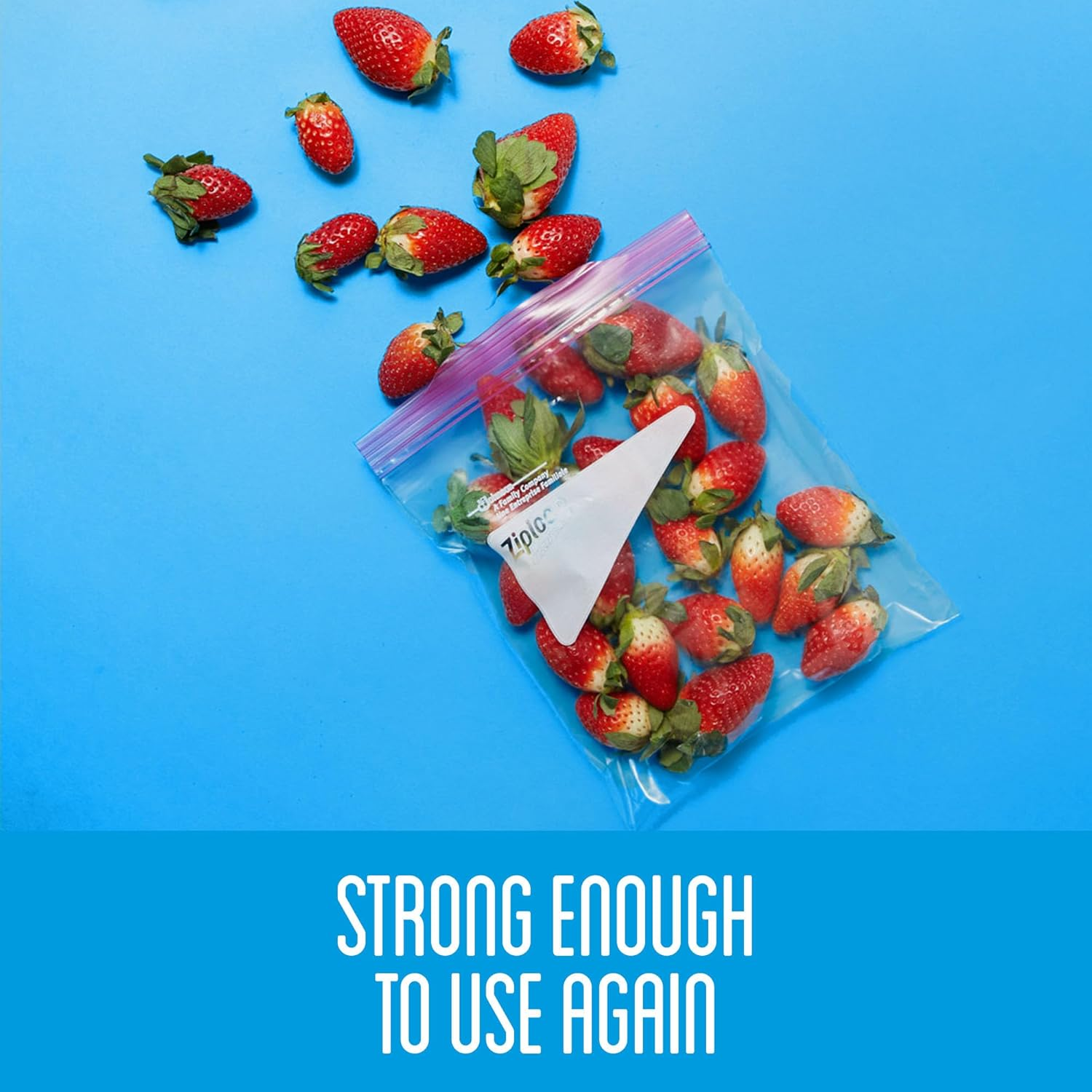 Ziploc Resealable & Reusable Large Storage Bags with Double Zipper, Microwave Safe and BPA Free Plastic, 12-Pack image number 5