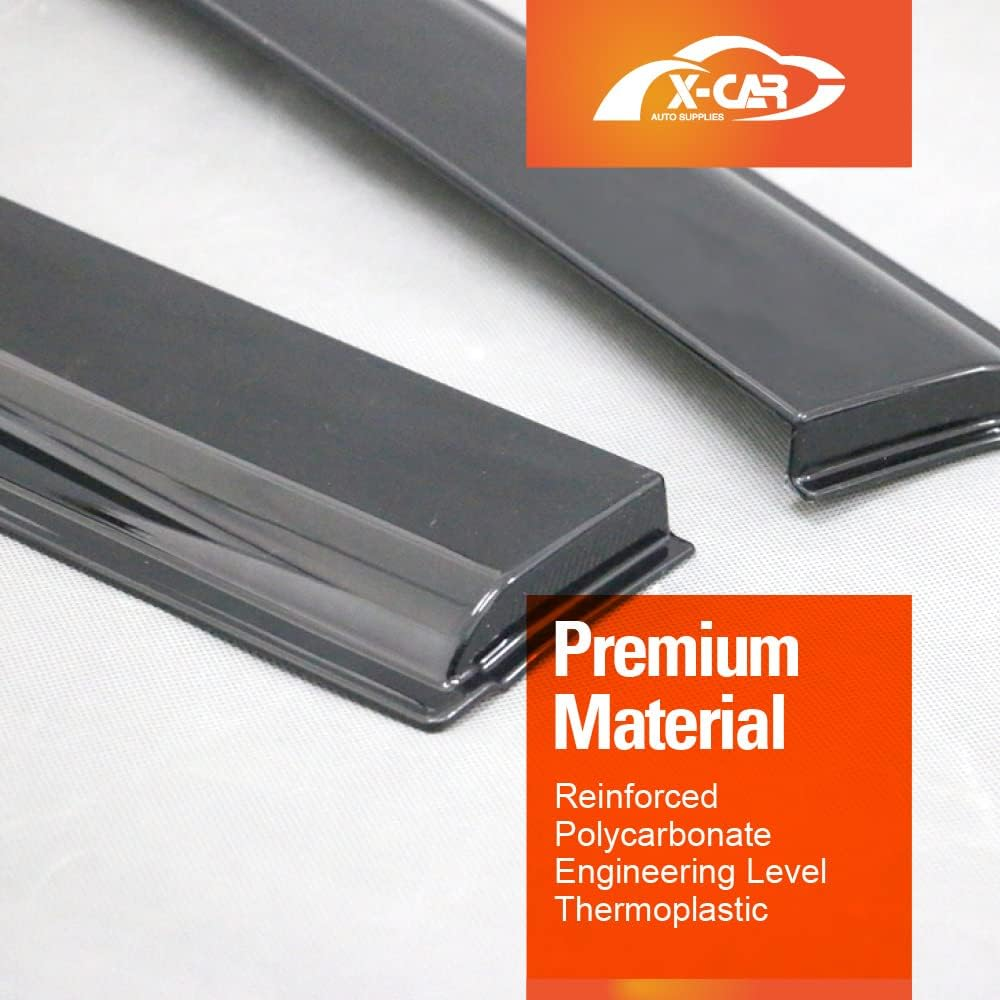 X-CAR Weather Shield Weathershields Window Visor Compatible with Toyota Prado 150 Series 2009-2024 image number 1