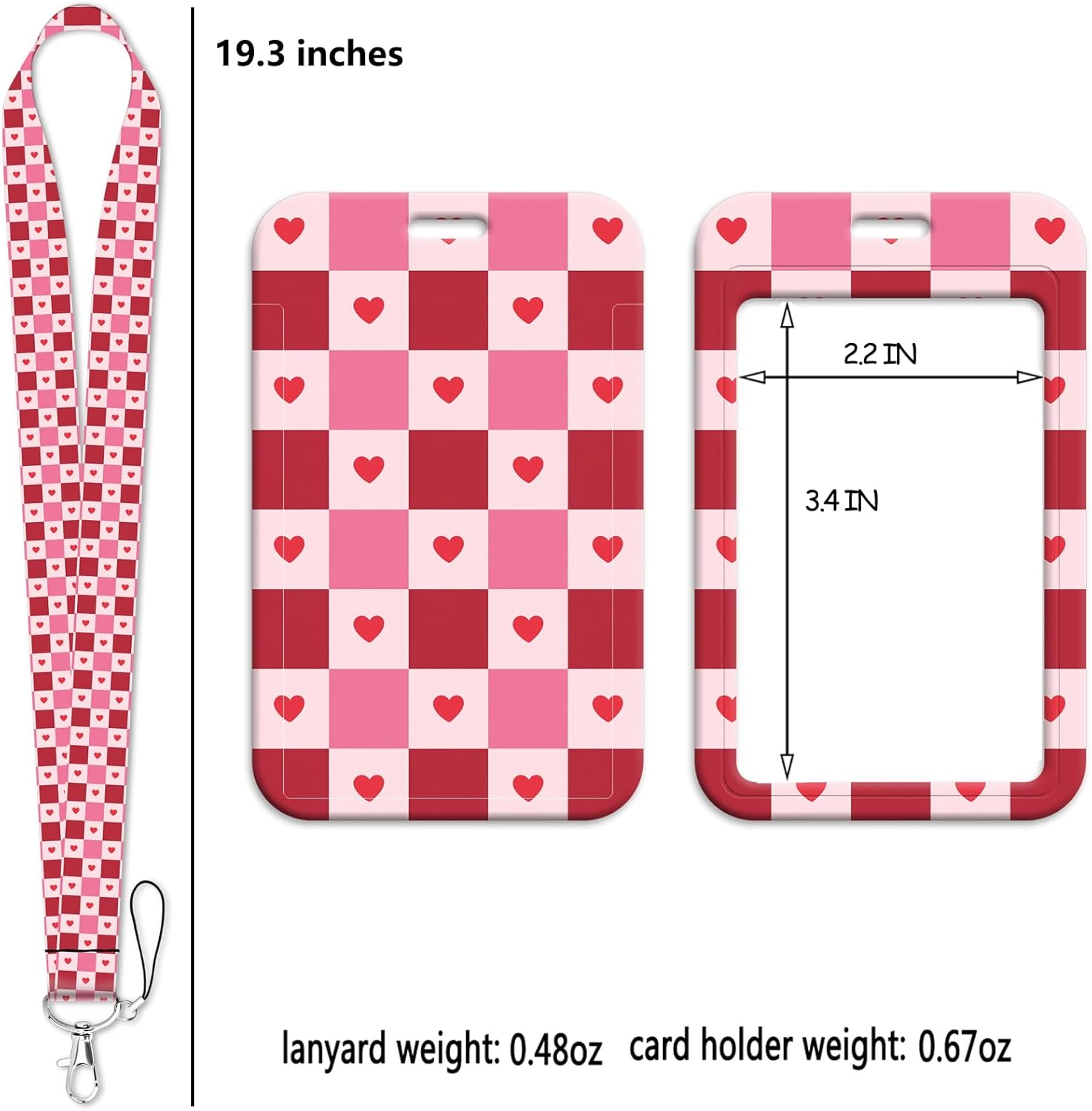 Pink Badge Holder Lanyard Cute Aesthetic Keychain Lanyard for Women Girls Teachers Kids for ID Badge & Keys Preppy School ID Holder(Positive Quote) image number 3