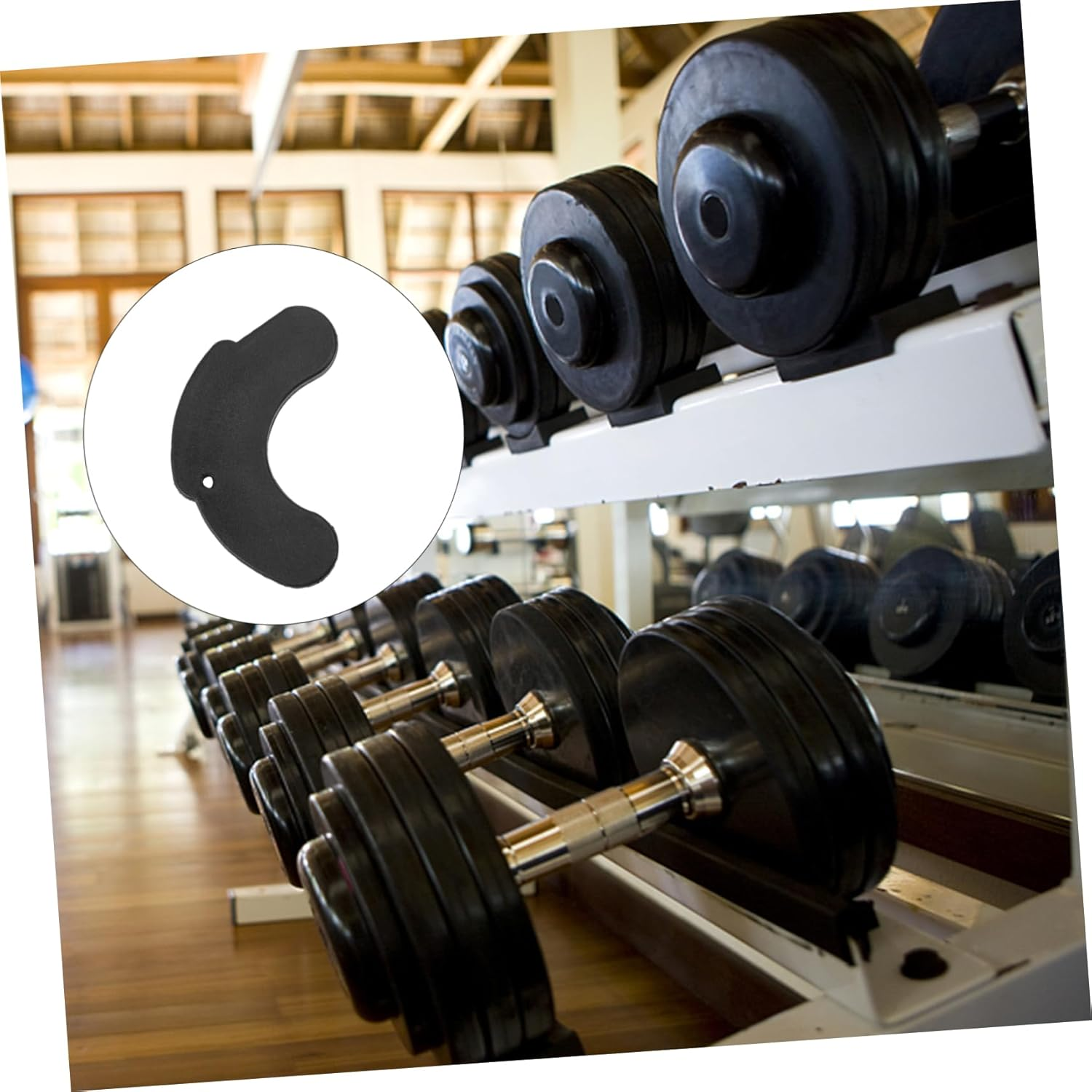 BESPORTBLE 12Pairs Dumbbell Shockproof Pads Holders for Weightlifting Gym Storage Protects Floors and Equipment Essential Fitness Tool for Home Gym Use image number 5