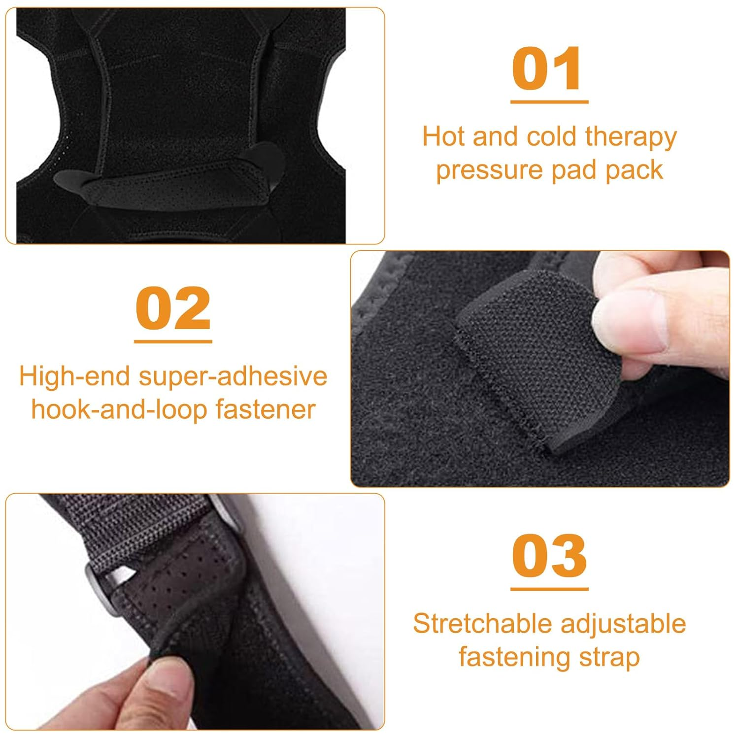 Shoulder Support Brace with Pressure Pad for Men & Women &ndash; Relief for Torn Rotator Cuff, Tendonitis, Dislocation, AC Joint, Bursitis, Labrum Tear, and Shoulder Pain &ndash; Universal Fit for Left or Right Shoulder, Adjustable image number 1