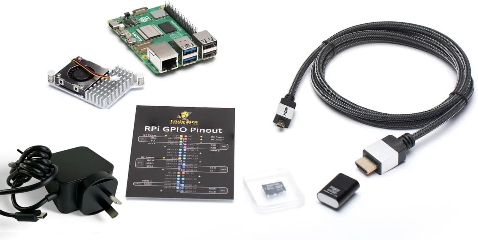 Little Bird Raspberry Pi 5 (8GB) Cooling Kit with Official Raspberry Pi 27W Australian Power Supply USB-C image number 3