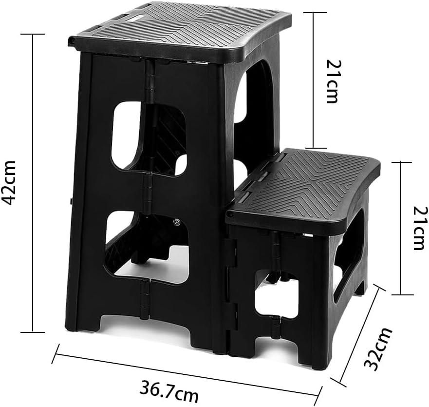 2-Step Stool Foldable,Folding Step Stools,Non-Slip Folding Step Stool,Foldable Plastic Stool,Lightweight Portable Step Stool,For Adults or Kids for Kitchen/Home/Bathroom image number 3