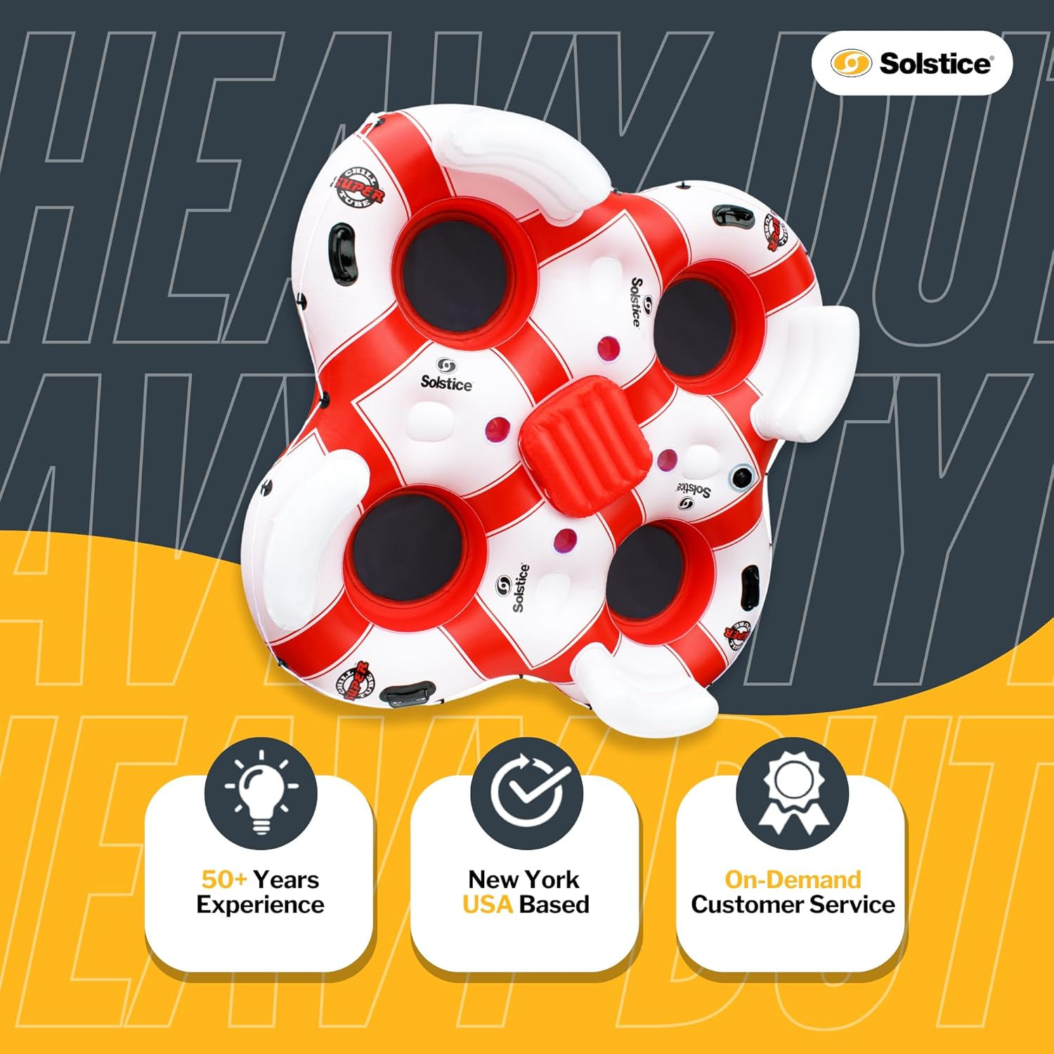 Solstice Super Chill 4 Person Island, White/Red image number 2