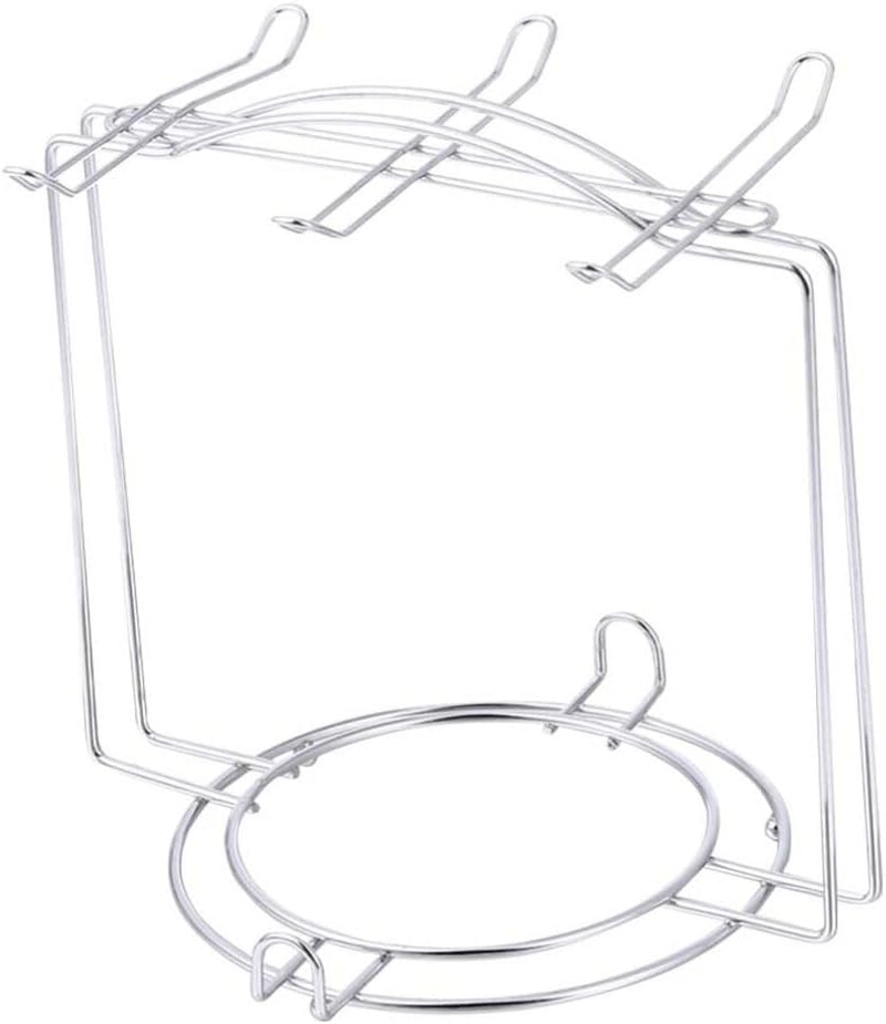Luxshiny Clothes Drying Rack Coffee Cup Holder Rack, Stainless Steel Mug Rack Cup Saucer Display Stand Tea Cup Rack Display for Table Cabinet Clothes Rack