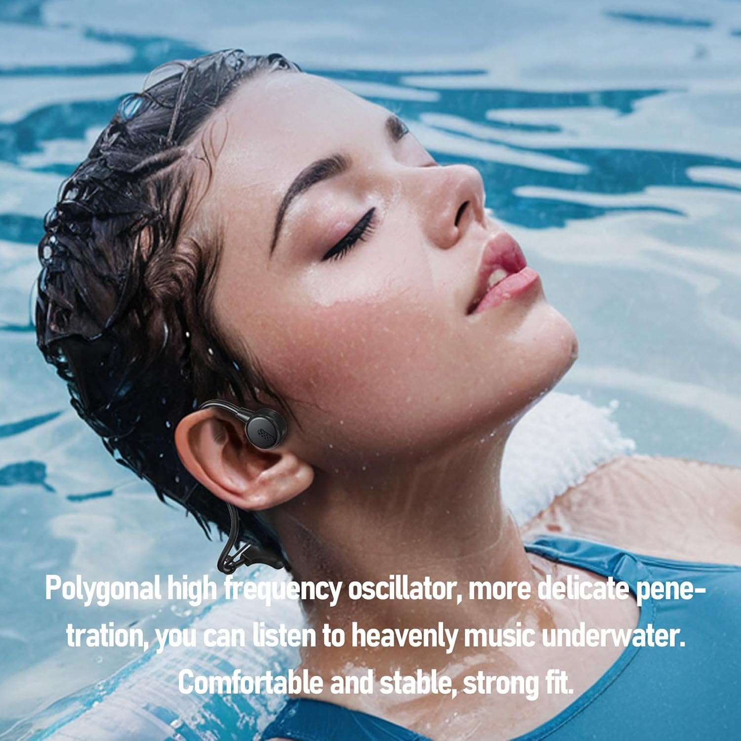 FLEXMAN Swimming Headphones, IPX8 Water Proof Wireless Bluetooth Sport Headphones with MP3 Player 32G Memory, Open Ear Double Sided Stereo Headset for Running Cycling Fitness image number 4