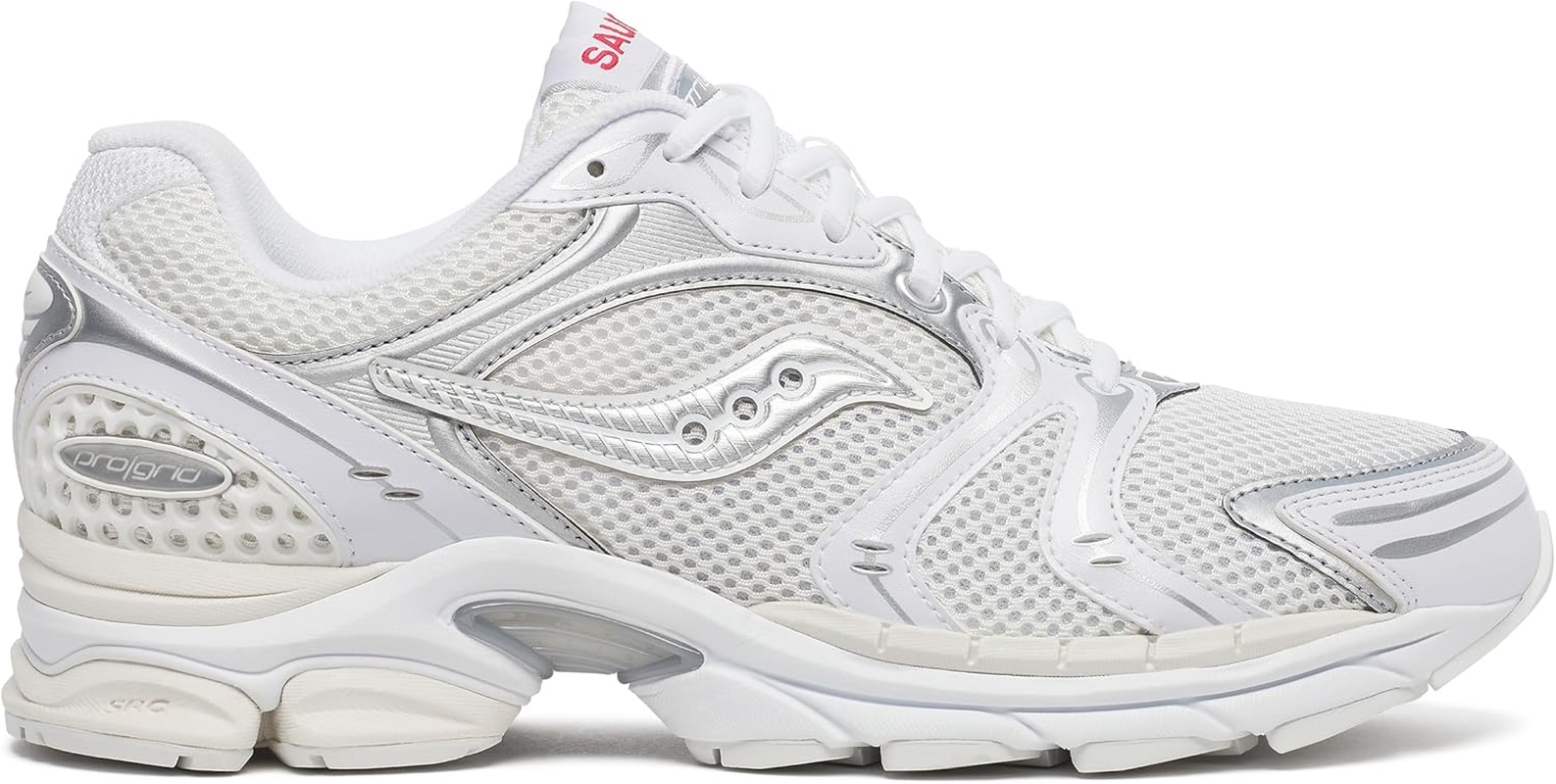 Saucony Unisex Progrid Triumph 4 Sneaker, White/Silver, US M7W8.5