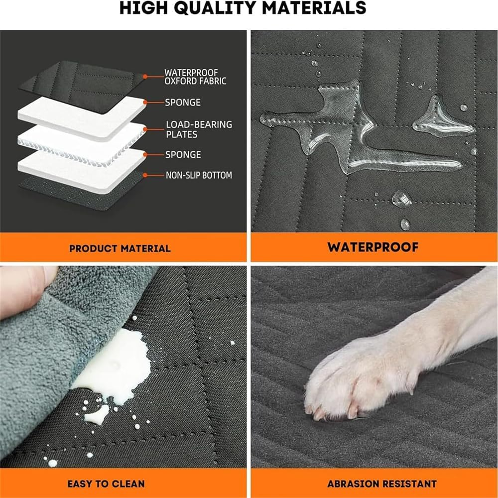 Pet Cruiser Hard Bottom Car Seat, Pet Cruiser Hard Bottom Car Seat Extender, Back Seat Pet Cover, Waterproof Dog Car Seat Cover Hard Bottom Detachable for Family Pet (#1) image number 5