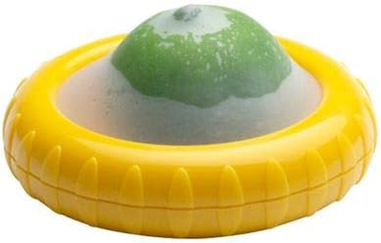 Cuisena Fresh Keeper Silicone Pod - Citrus Fruit Saver, Yellow | Bpa-Free Silicone Food Saver for Storing Leftover Lemons, Limes, & Oranges | Hard Plastic Sealing Ring | Tyre/Bottle Top Design image number 2