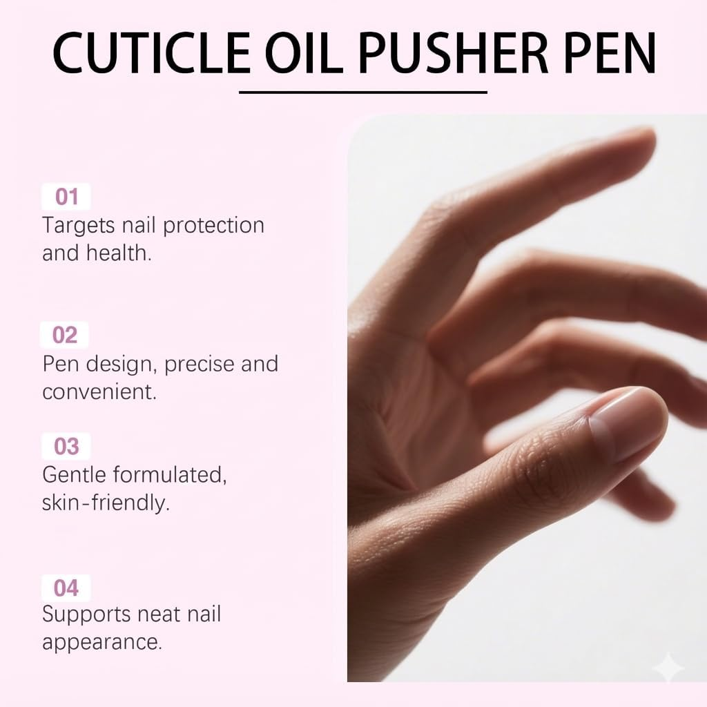 Cuticle Oil Pusher Pen, Cuticle Remover Care Strengthener, Deeply Hydrating & Nourishing Cuticles Conditioner Oil, Moisturizing and Brightening Nail Cuticles Remover Pen, Toenail Care Serum (3PCS) - 10Pcs image number 2