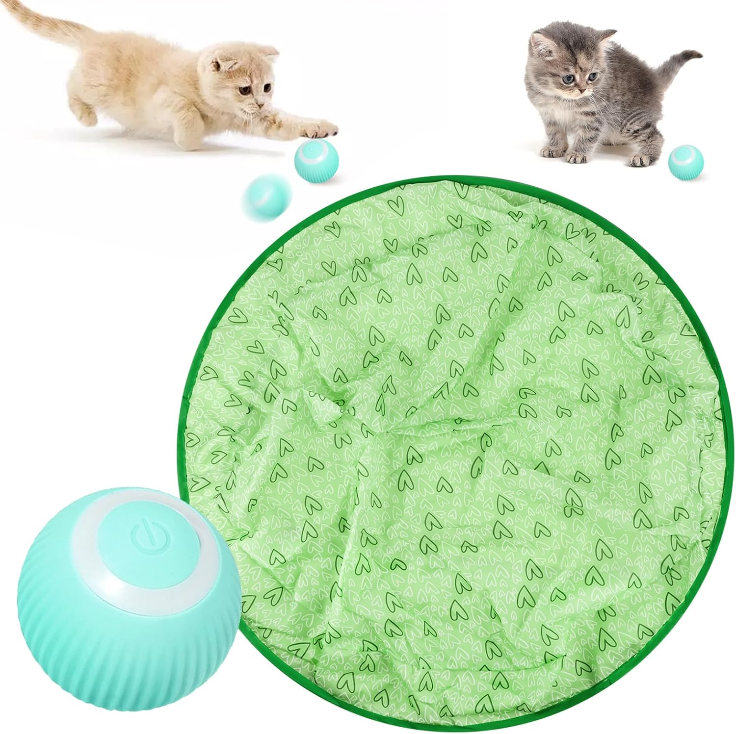 Byffoer Interactive Cat Toy, Intelligent Electric Self-Rolling Cat Toy Ball, Rolling Ball Cat Toy, Interactive Cat Ball for Cats Dogs image number 5