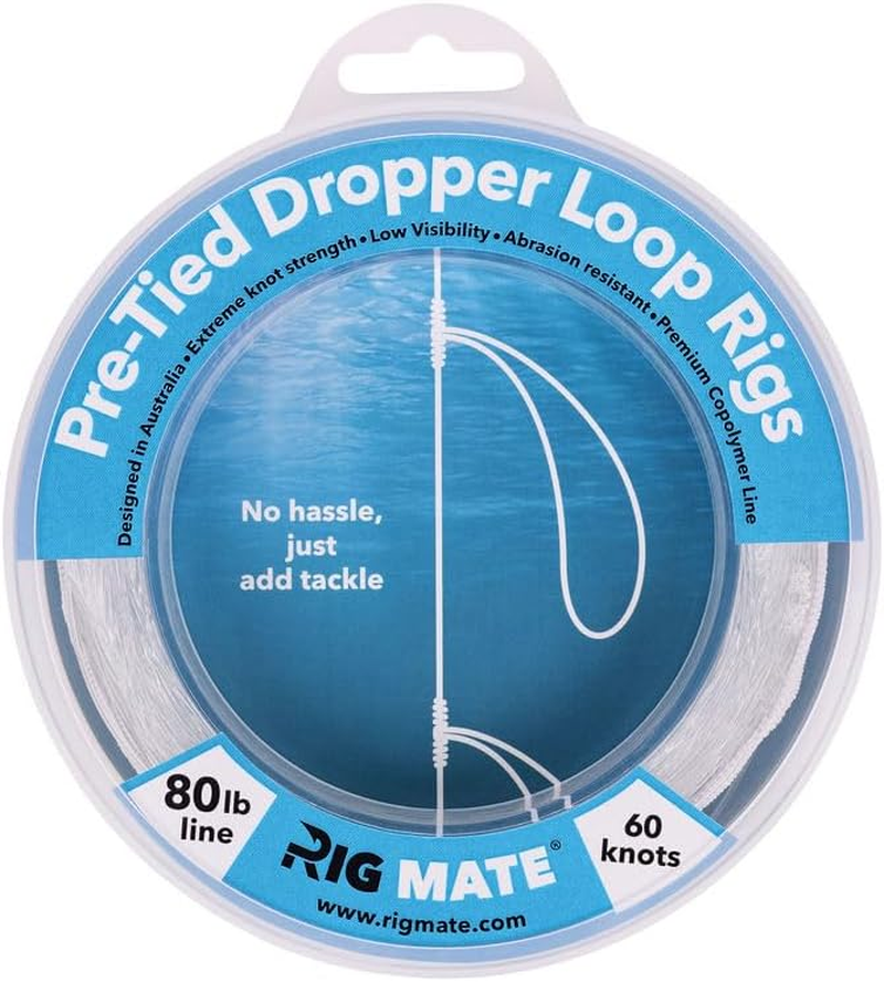 80 Lb Pre-Tied Dropper Loop Rigs. Fishing Line Spool. Loops 18 Inches Apart with 5.5 Inch Loop Size. Perfect for Saltwater & Freshwater Fishing. Perfect for Snapper & Other Bottom Feeding Fish. image number 5