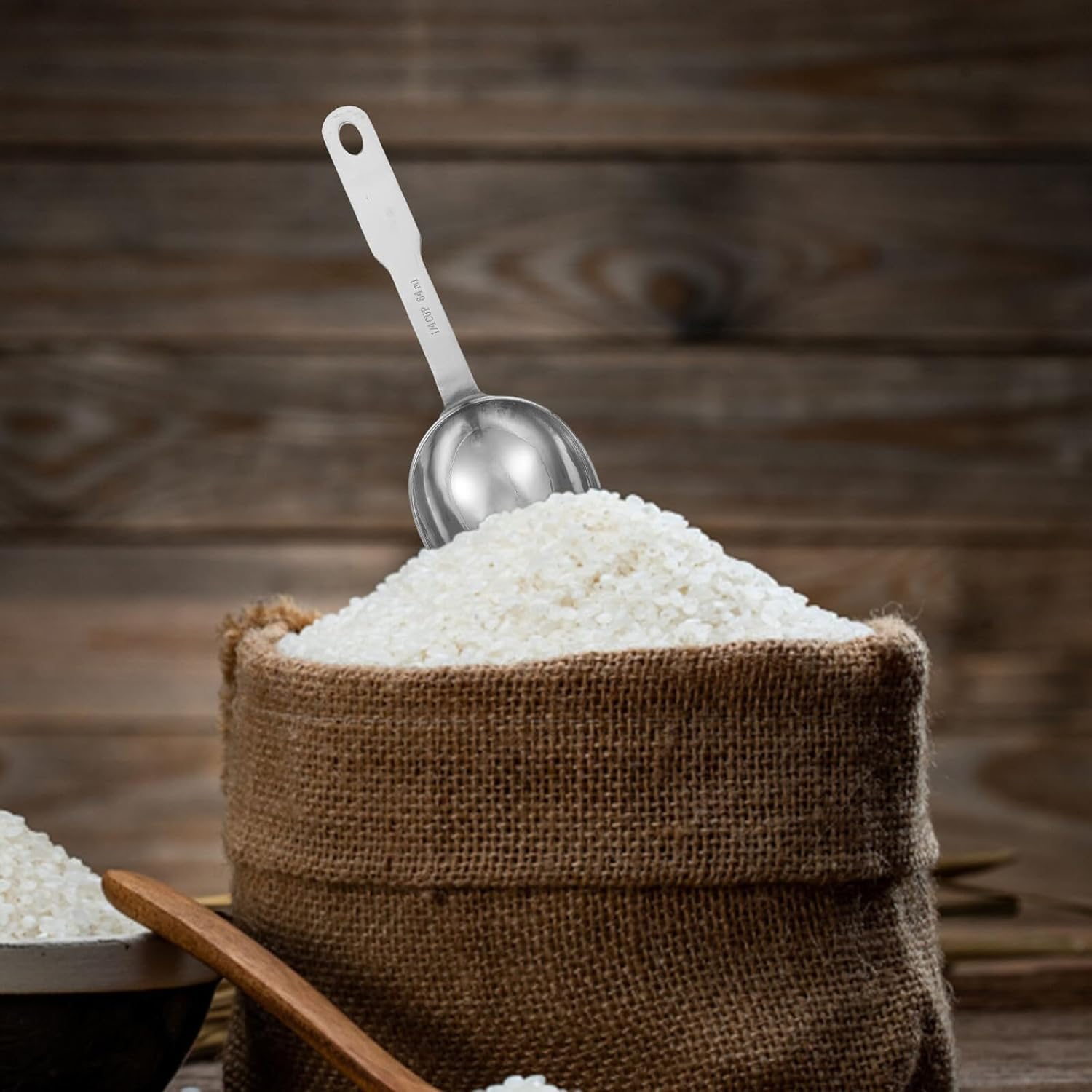 COHEALI Stainless Steel Measuring Spoon 1/4 Cup Metal Grain Scoop for Dry and Liquid Ingredients Kitchen Tool Metric Measuring Spoons for Baking and Cooking image number 1