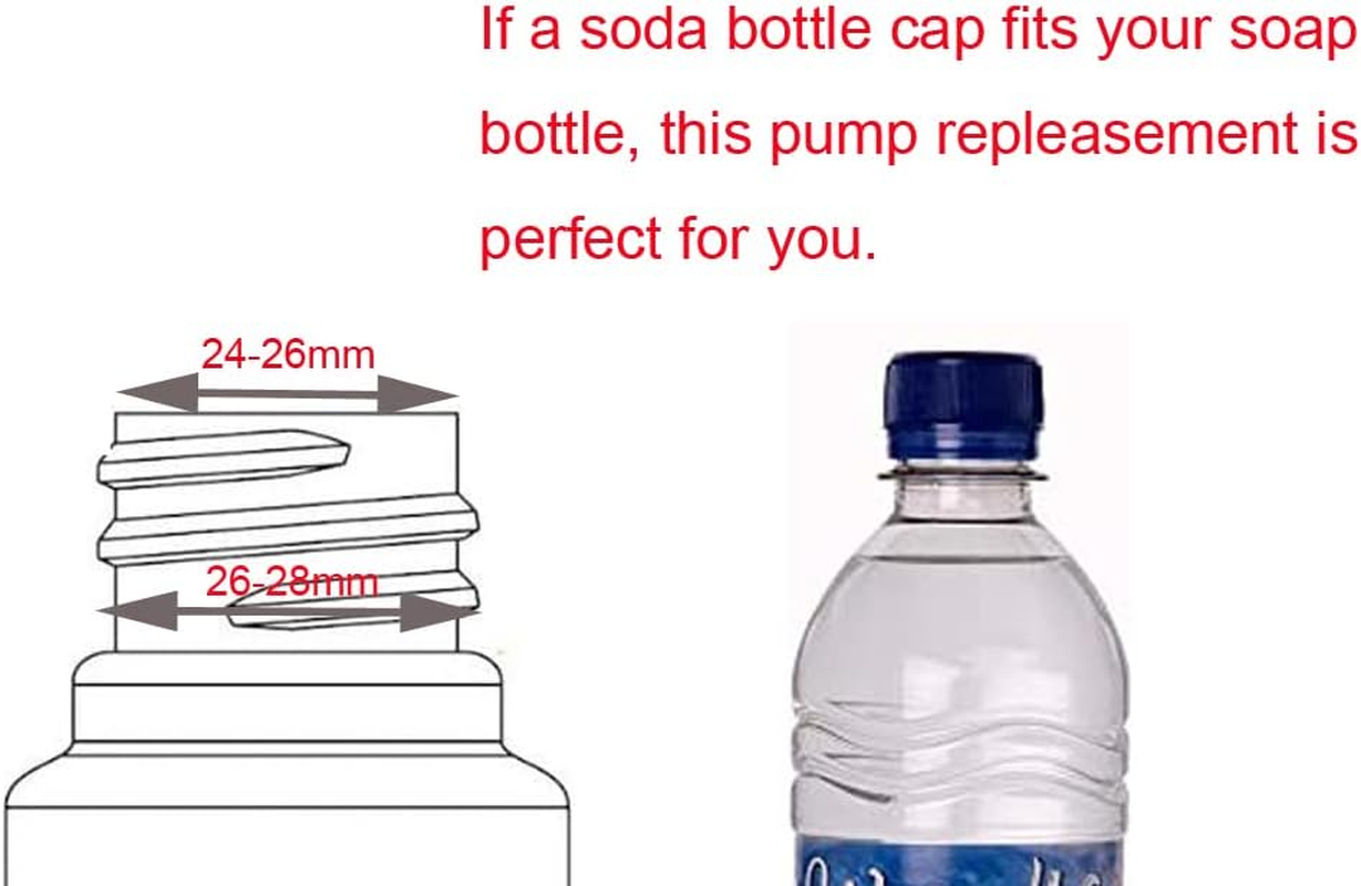 Reusable Soap Dispenser Pump Head 304 Stainless Steel Brushed Finish Pump Head 28/400 (26 Mm - 28Mm) Neck Size Replacement for Kitchen Bathroom (Silver) image number 4