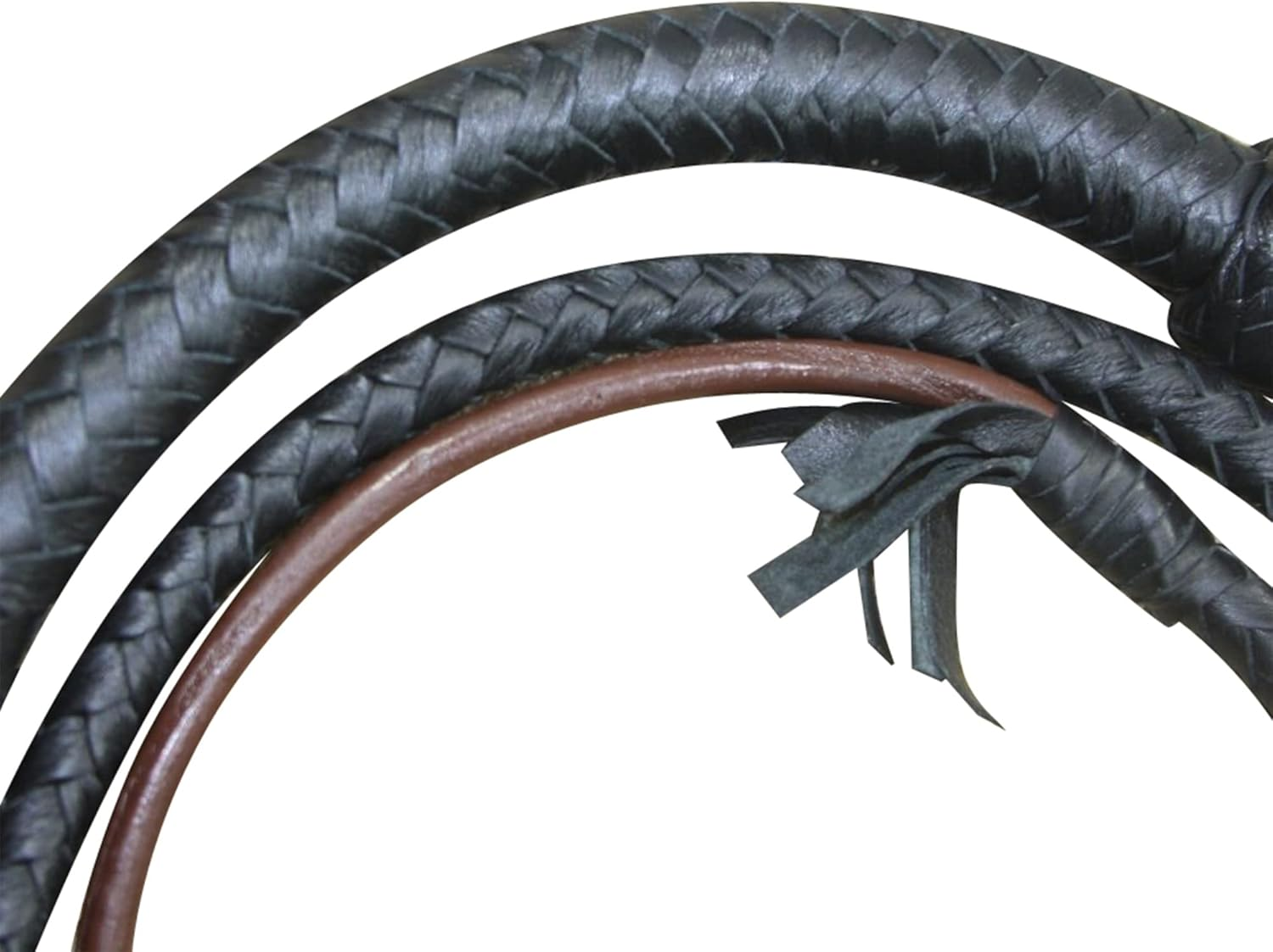 Bullwhip 4Ft Genuine Leather Indiana Jones Style Whip for Equestrian Training & Cracking, Leather Phobia Cowhide Stock Whip image number 4