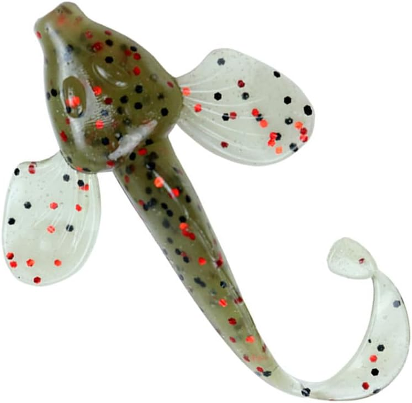 6 PCS Soft Plastic Fishing Lure Tackle Paddle Tail Flathead Bream Bass Cod Lures - Dark Green image number 6