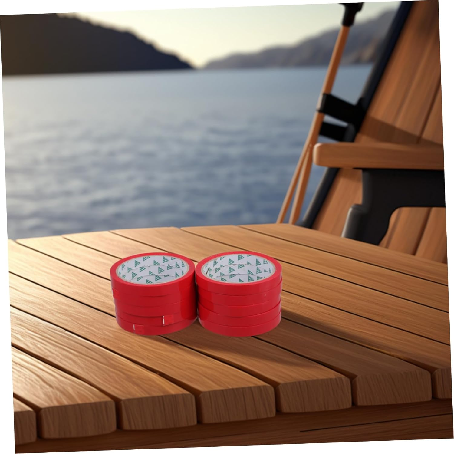 MUCKLILY 10Pcs Produce Adhesive Tape 12Mm X 45M Colorful Plastic Bag Sealing Tape for Fruits and Vegetables Freshness Preservation Packaging - Red image number 5