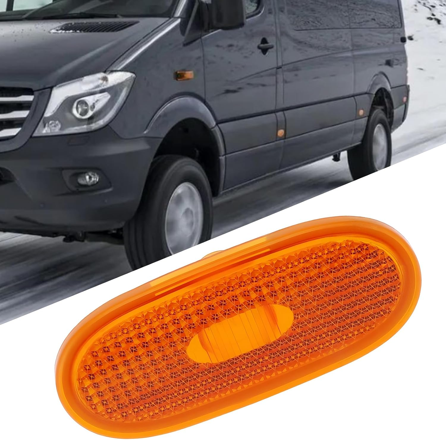 Emagtech 2Pcs Car Orange Side Marker Lamp A0038202956 Compatible with Mercedes Benz Sprinter W906 image number 5