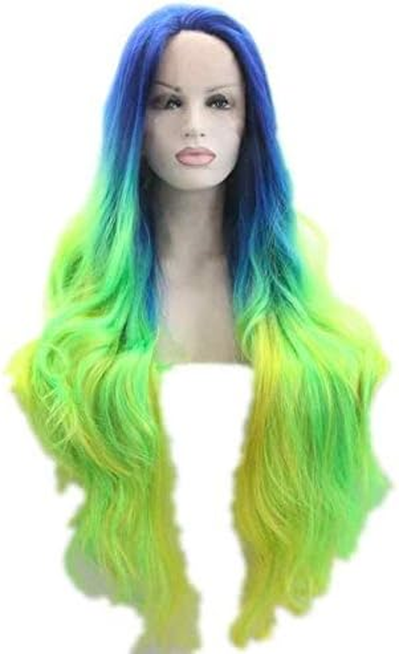 Xiweiya 60# Platinum Blonde Wig Long Body Wavy White Blonde Lace Front Wig Natural Hairline150% Density Hair -Reparement Wig Heat Resistant Fiber Half Hand Tied for Women Drag Queen 24Inch