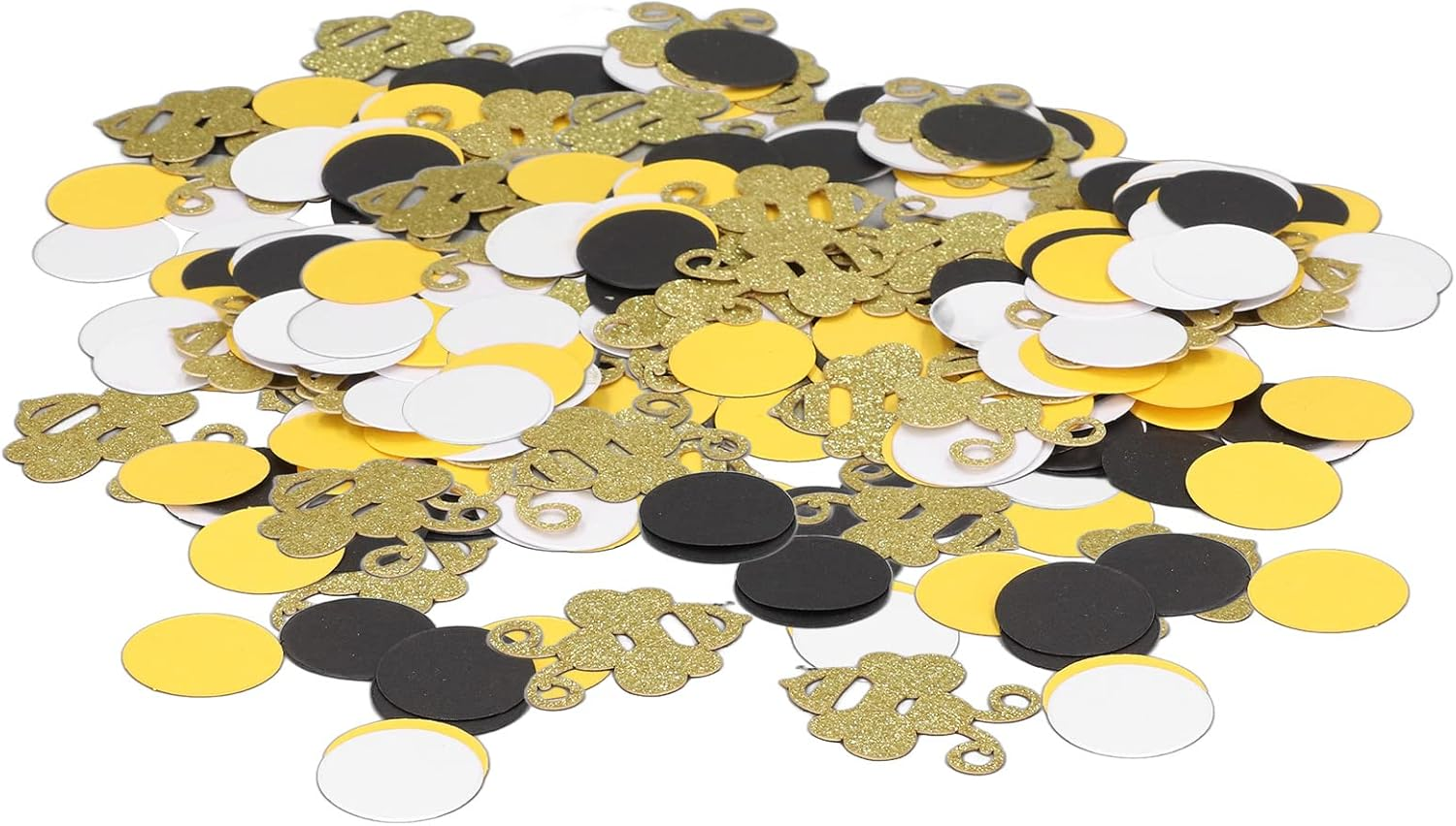 300 Glitter Finish Bee Confetti Colorful Bee Confetti Bee Theme Party for Baby Shower Birthday Party! image number 2