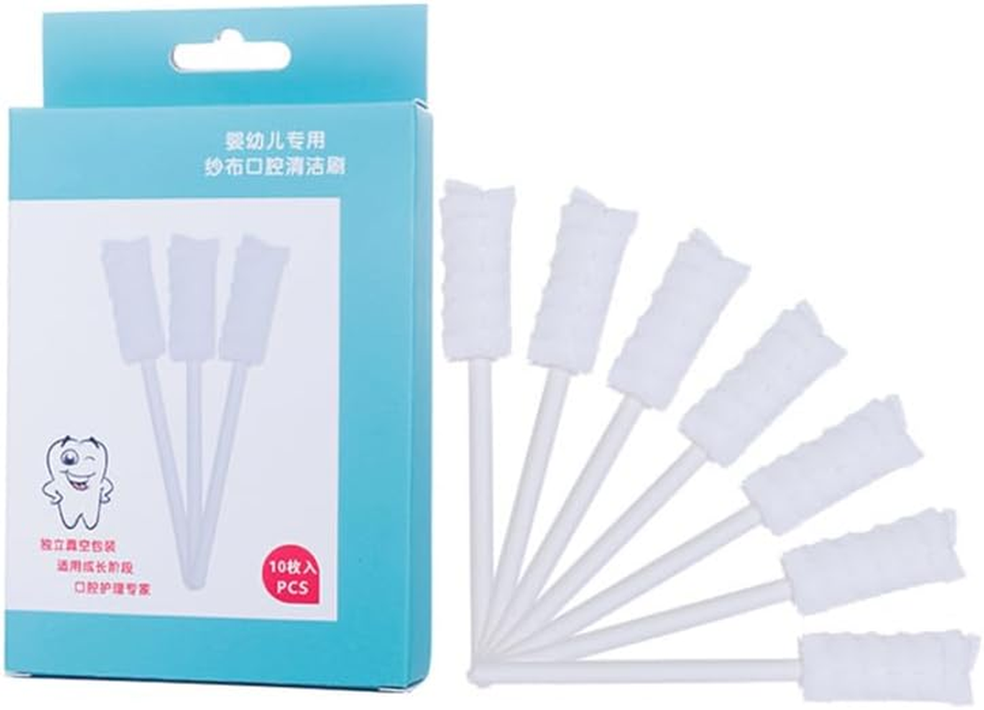 PACKOVE 10Pcs Oral Care Gauze Swabs for Gentle Cleaning Soft Absorbent Material Mouth Hygiene for Boy Girl and Toddlers White image number 6