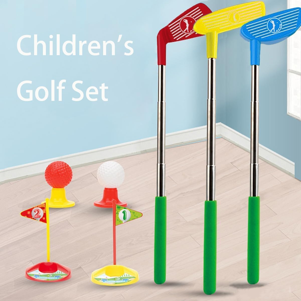 ZUNIPLEX Upgraded Toddler Golf Set,Mini Golf Kids Outdoor,Retractable Golf Club,Kids Outdoor Sports Toy, Gifts for Boys and Girls 3 4 5 Years Old（Reinforced Clubs） image number 2