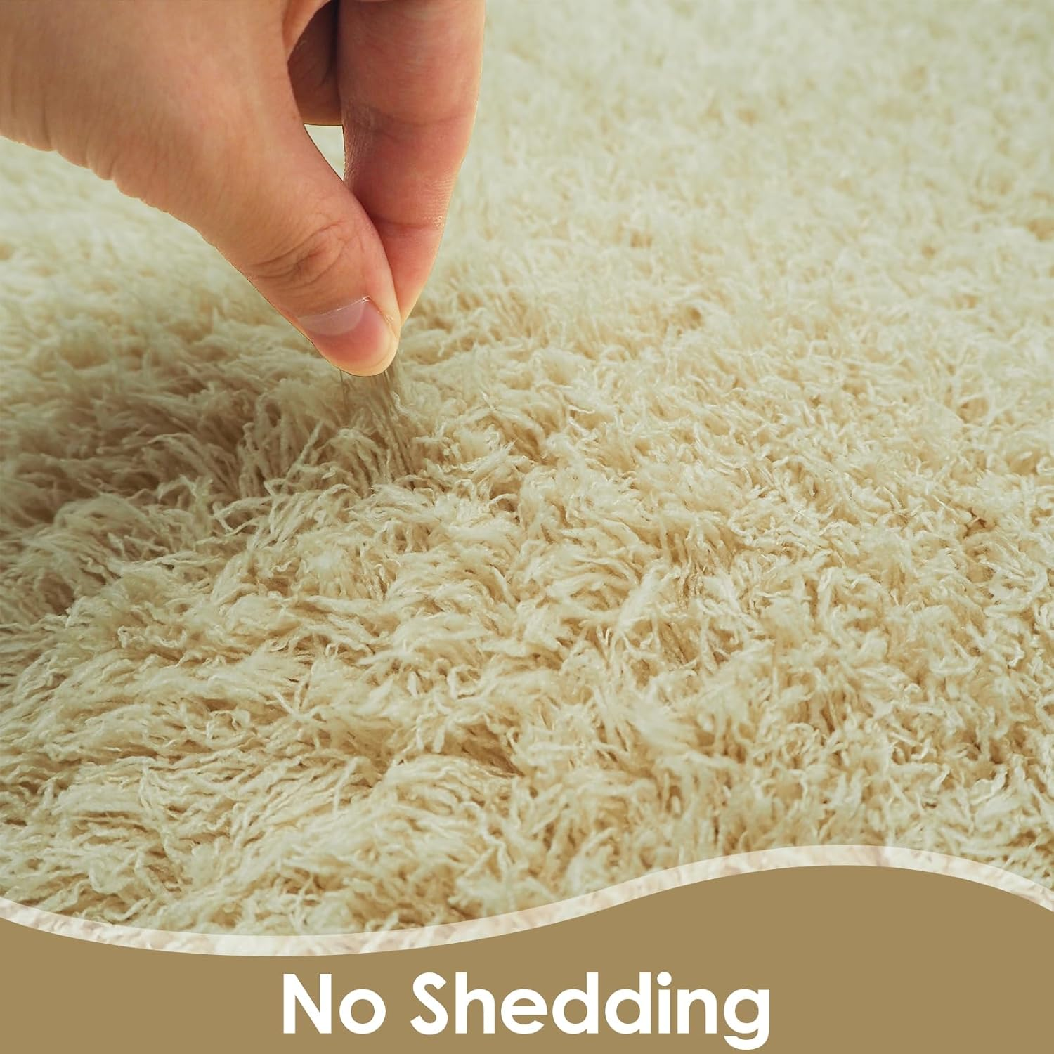 Fuffly Area Rug for Kids Playmat Soft Indoor Modern Shaggy Silky Smooth Rugs Non-Slip Fur Fluffy Carpet Living Room Dining Room Bedroom Floor Mat (Camel Color, 120 * 160Cm)